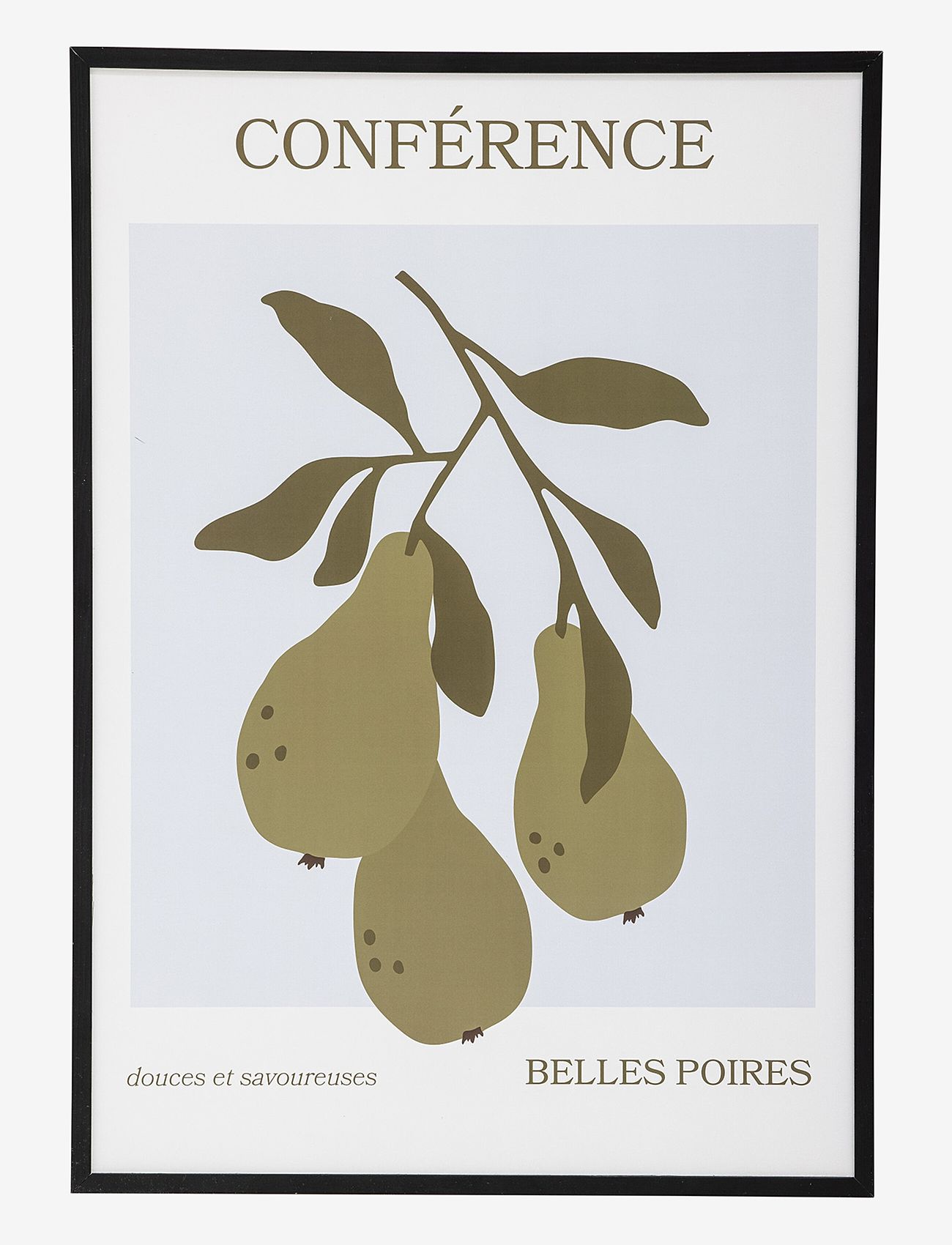 Bloomingville - Poire Illustration w/ Frame - toit - black - 1