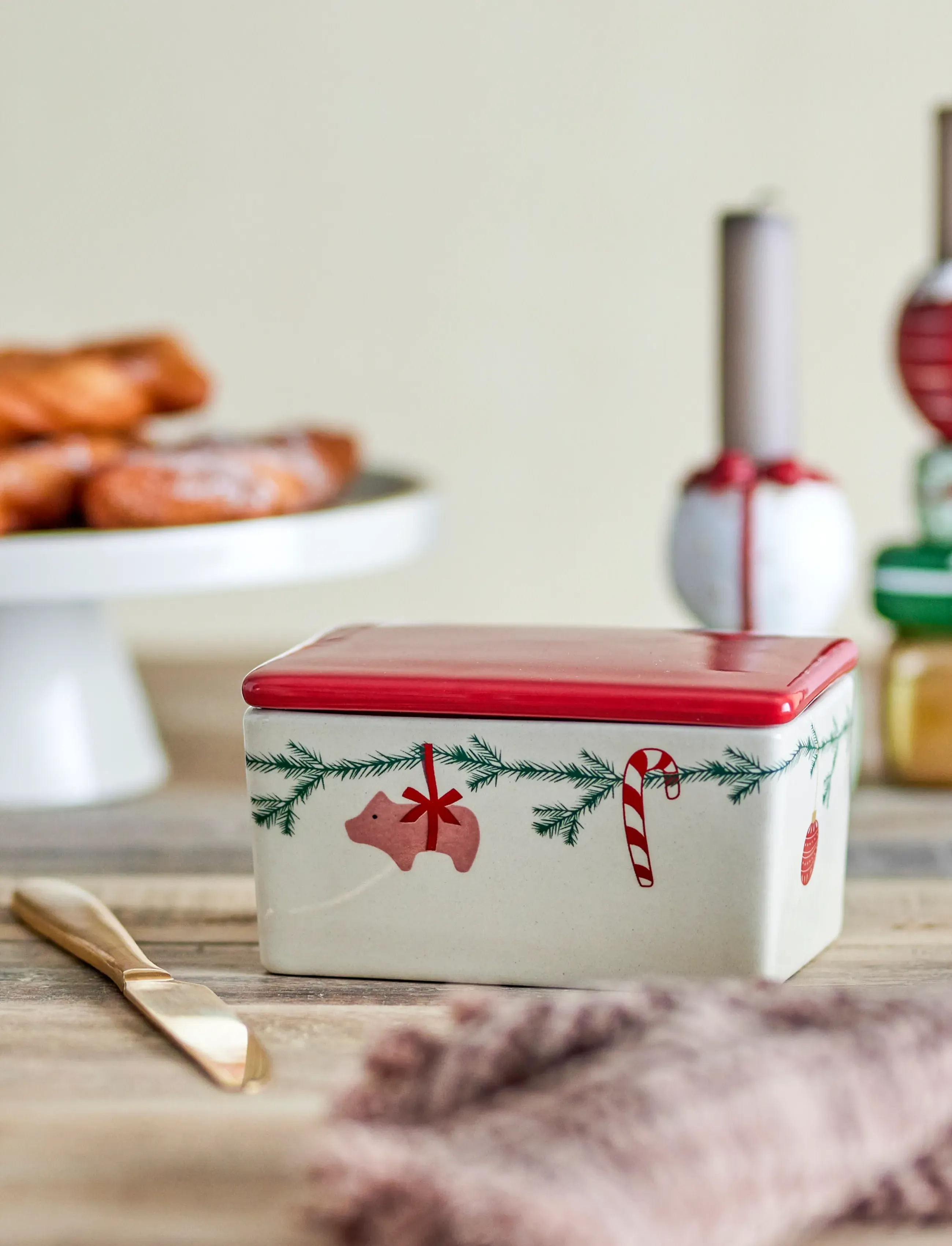 Bloomingville - Yule Butter Box - red - 0