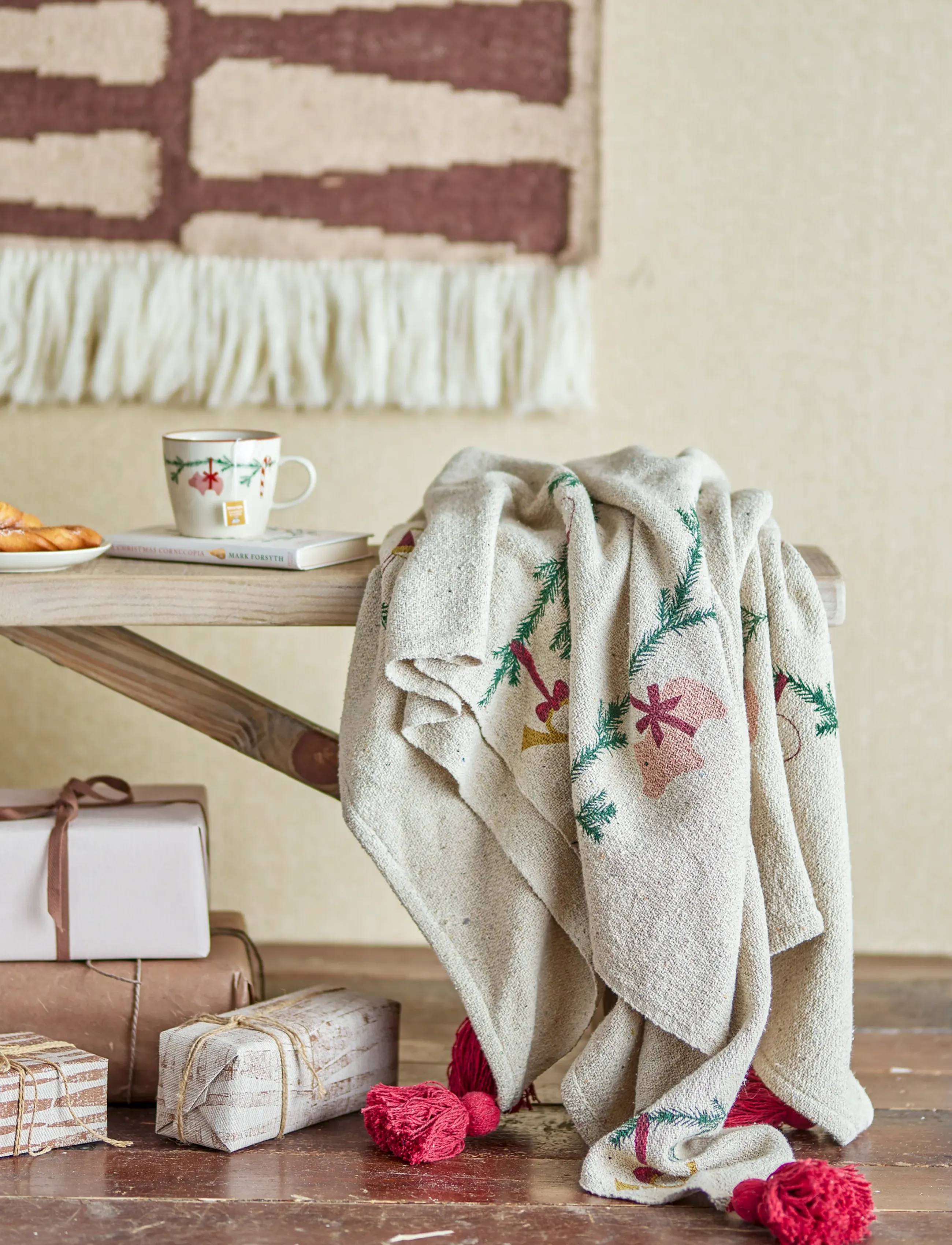 Bloomingville - Yule Throw - natural - 2