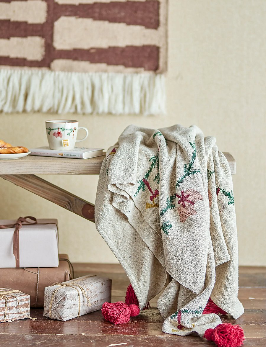 Bloomingville - Yule Throw - natural - 0