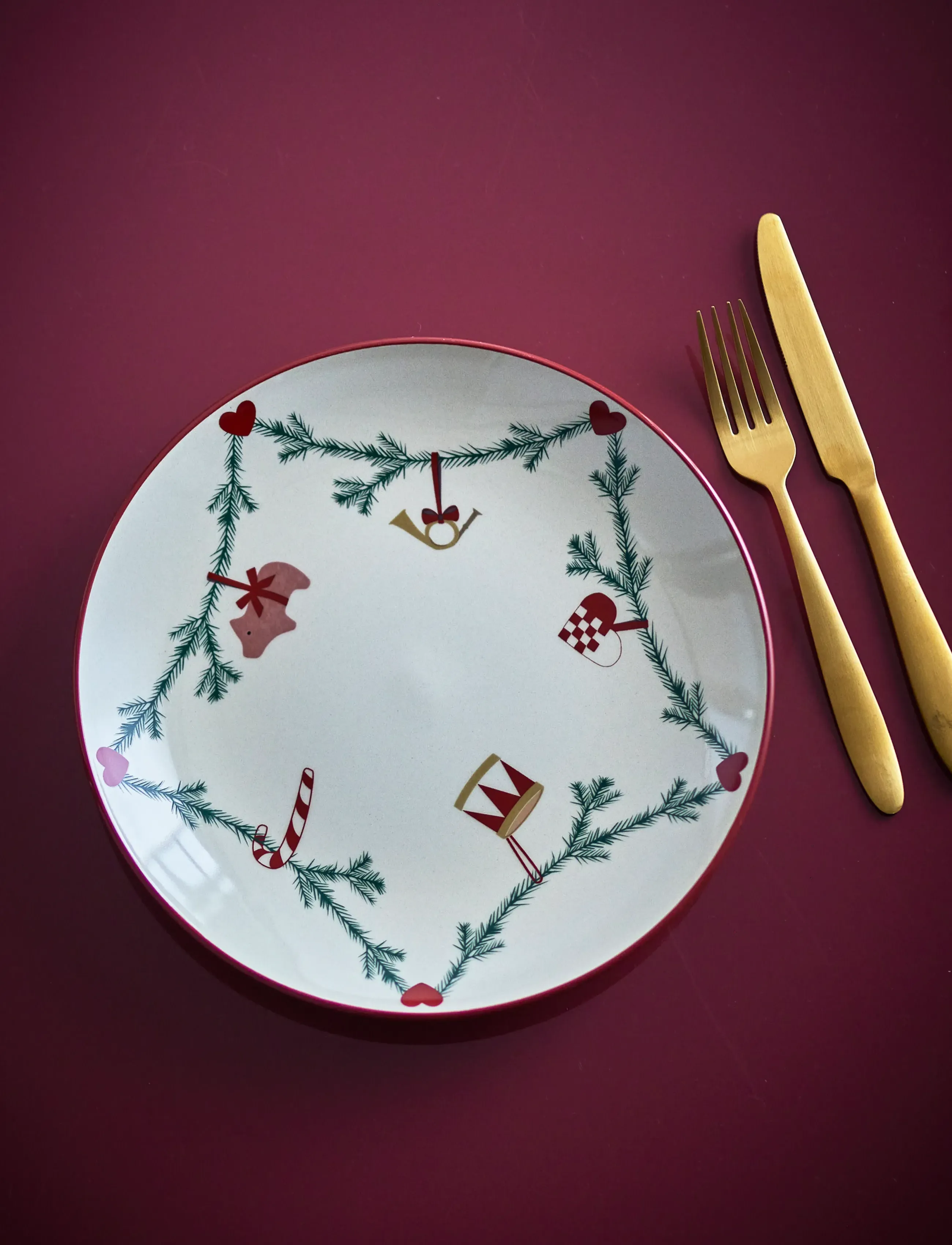 Bloomingville - Yule Plate - juleservice - natural - 4