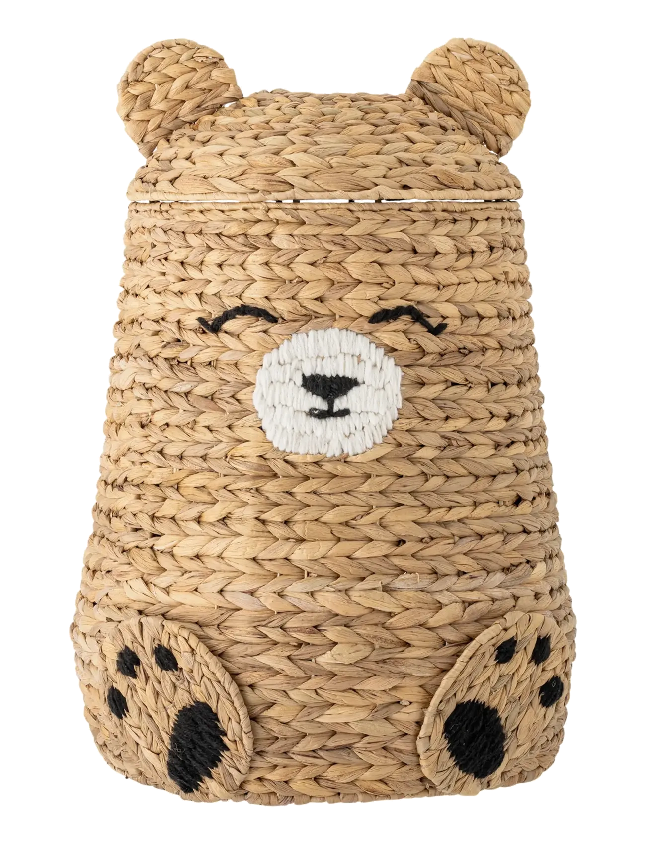 Bloomingville Timone Basket w/Lid - Lastetuba - NATURE / beige