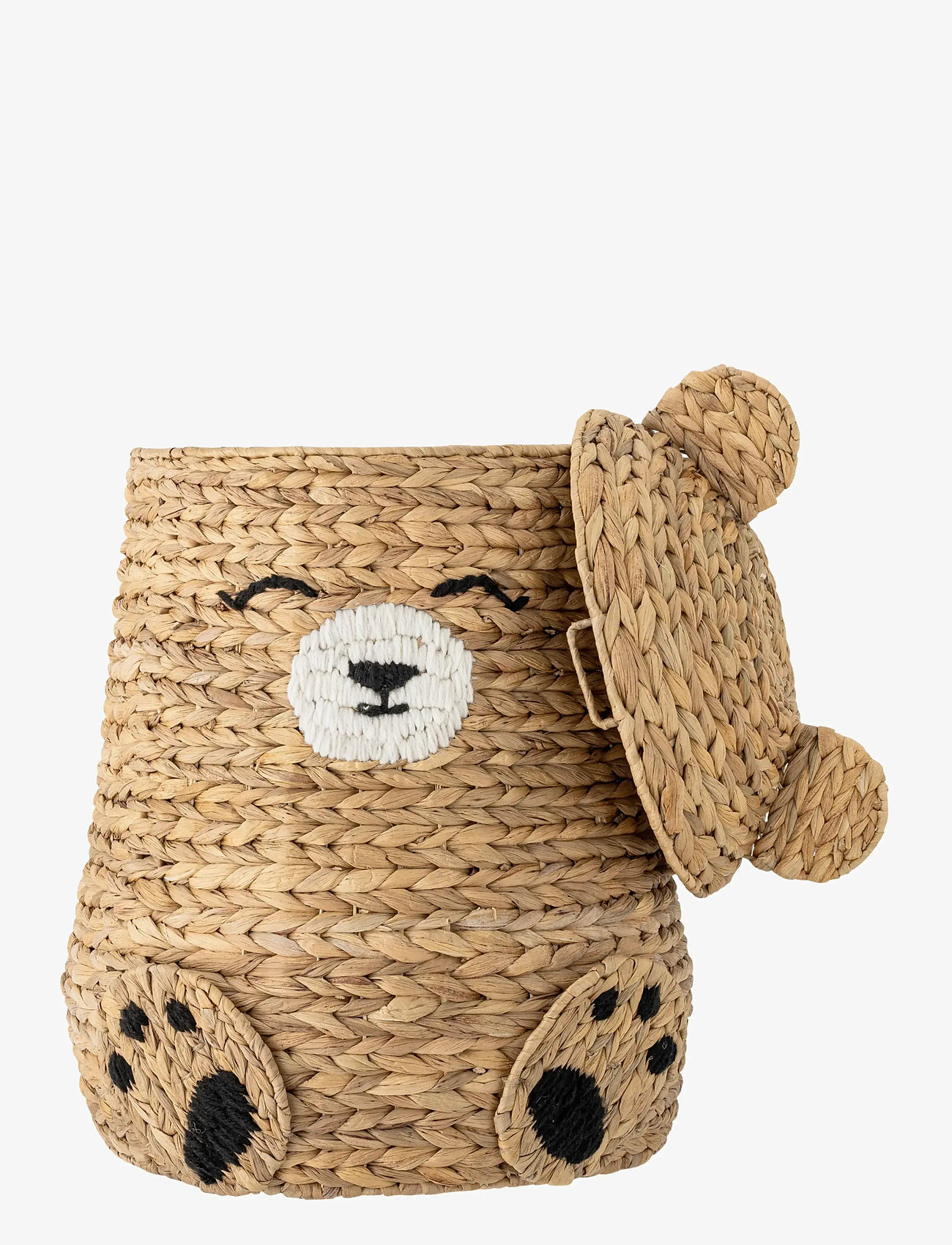 Bloomingville - Timone Basket w/Lid - opbevaringskurve - nature - 2