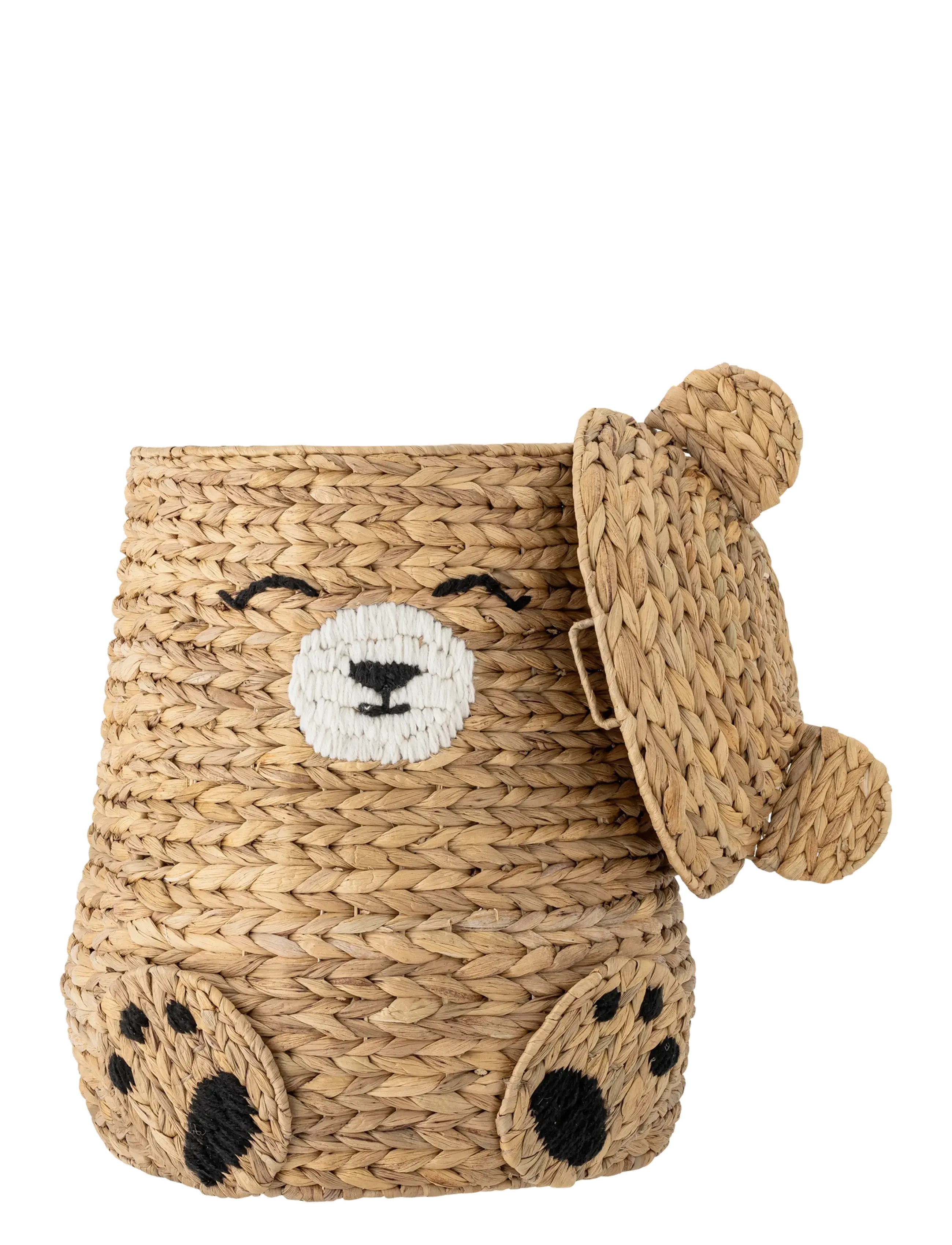 Bloomingville - Timone Basket w/Lid - opbevaringskurve - nature - 1