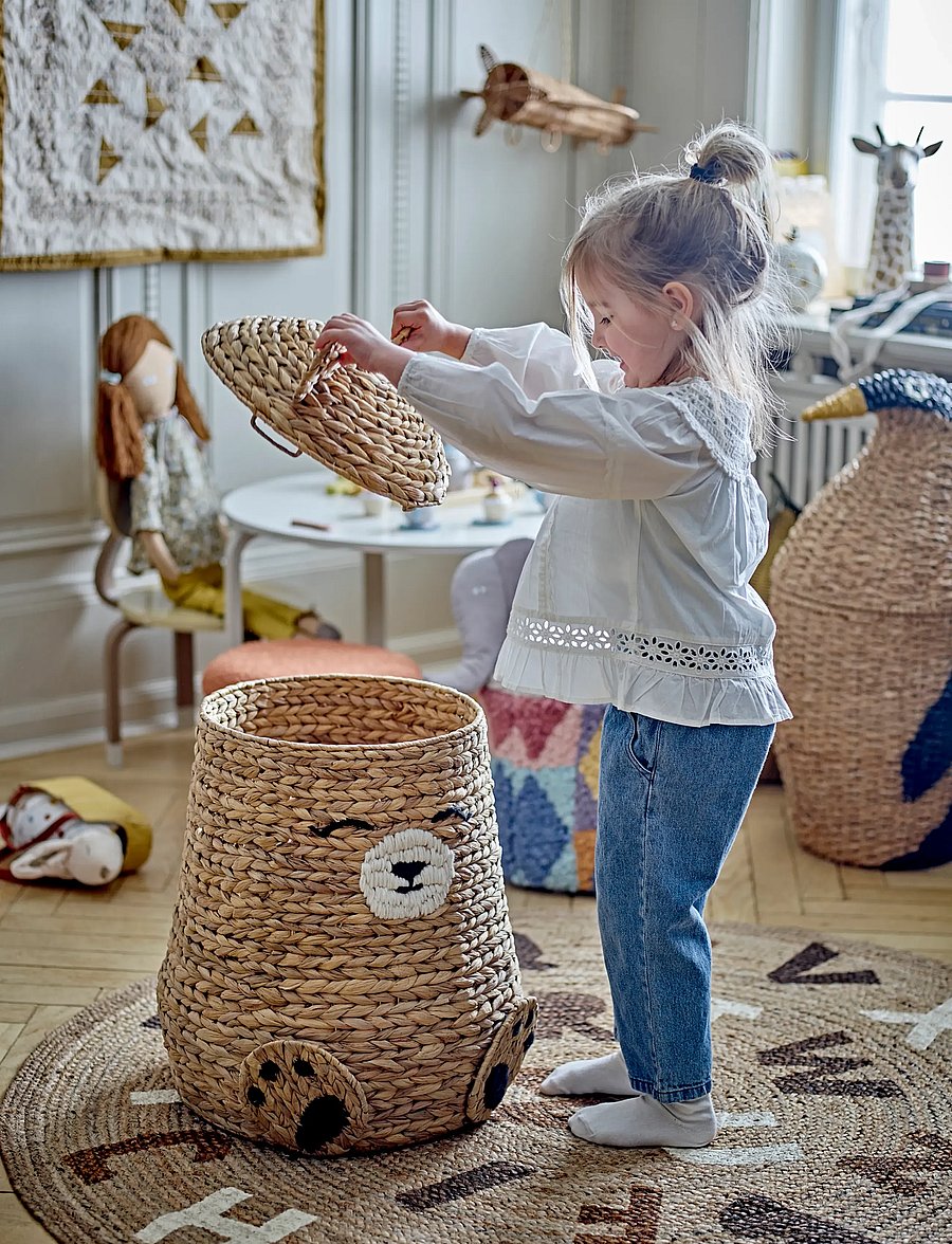 Bloomingville - Timone Basket w/Lid - hoiukorvid - nature - 4