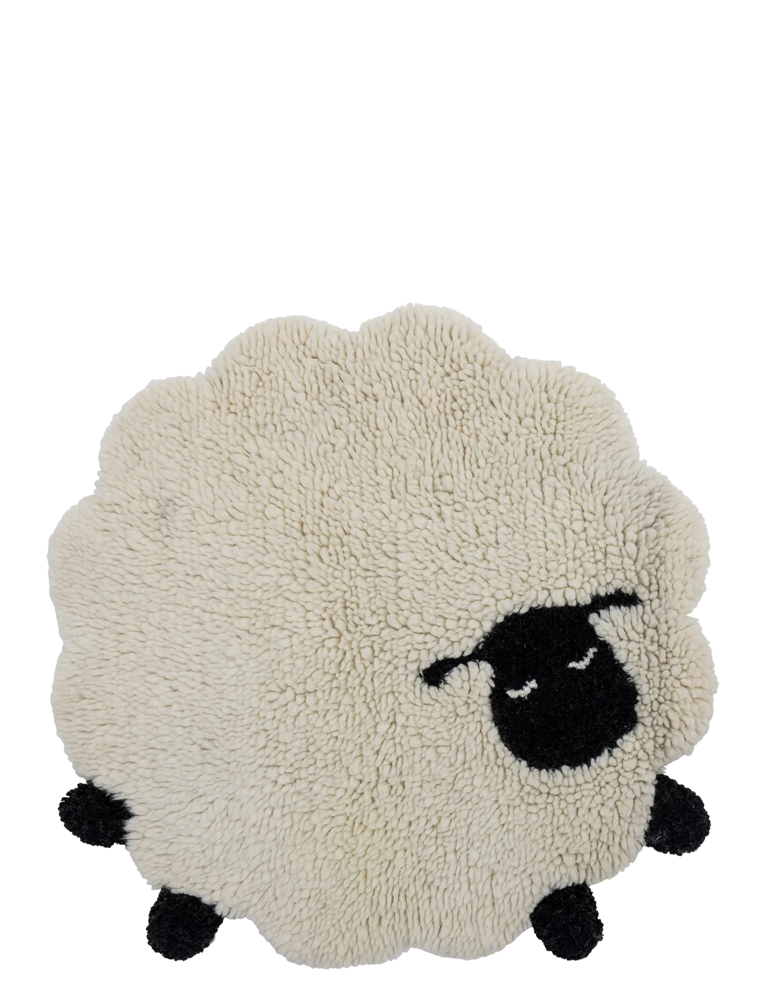 Bloomingville Dolly Rug, Asymmetrisk tæppe, Hvid, Str: Ø 84 CM