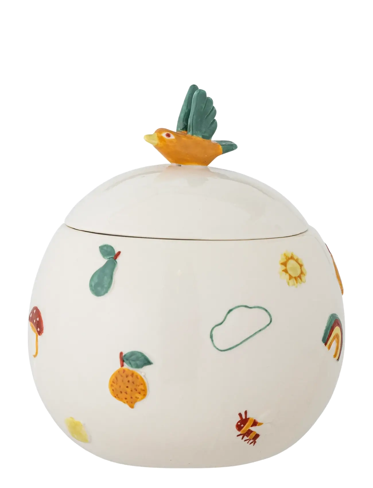 Bloomingville Agnes Jar W/Lid, Køkkenkrukke, Hvid, Str: 590 ML