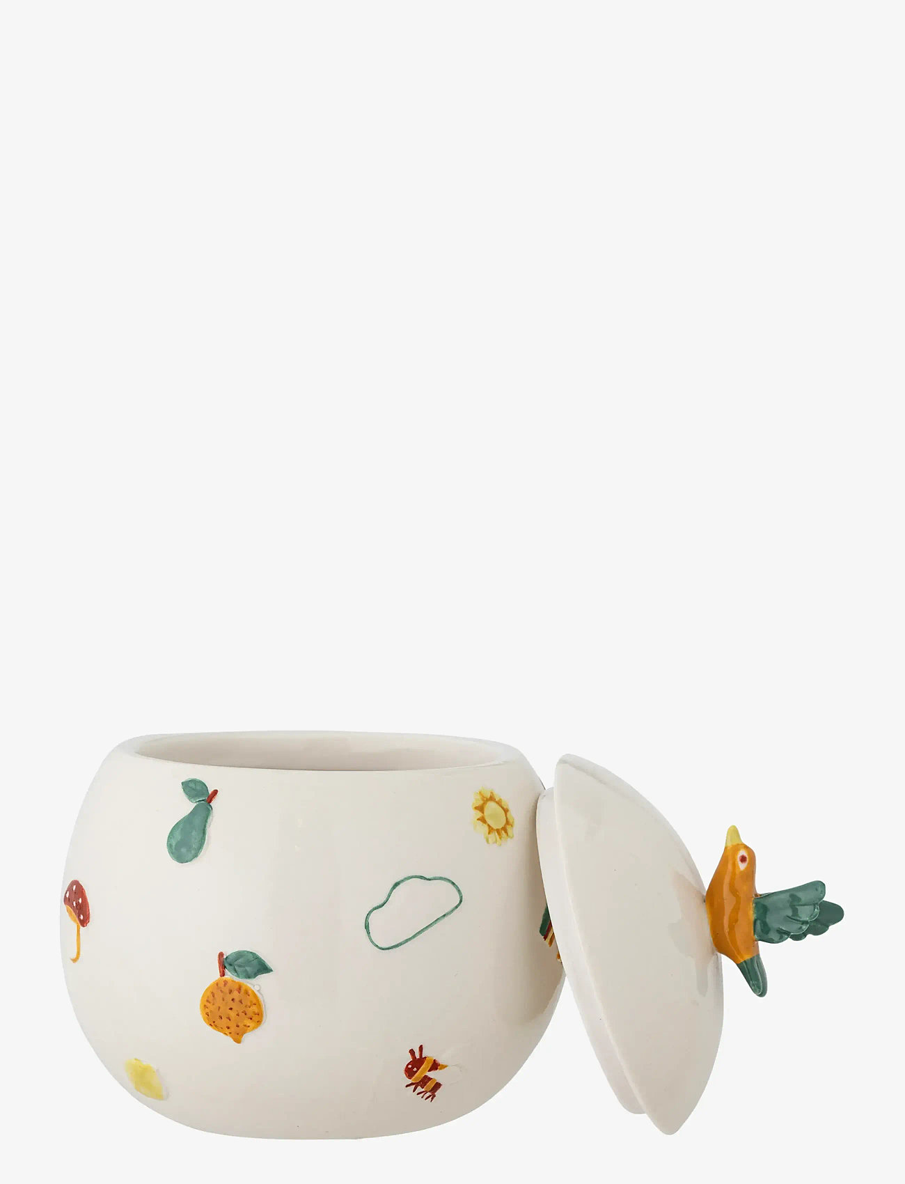 Bloomingville - Agnes Jar w/Lid - vorratsgläser - white - 1