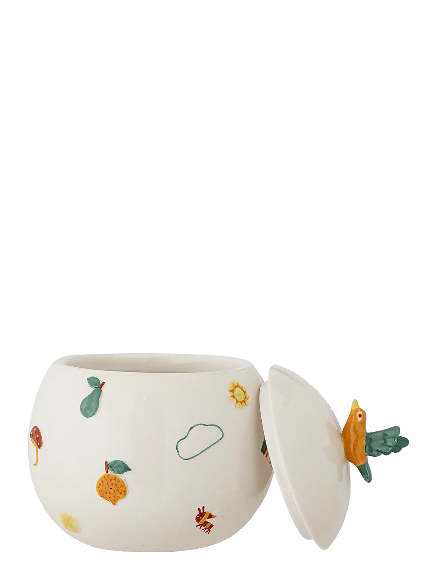 Bloomingville - Agnes Jar w/Lid - die niedrigsten preise - white - 1