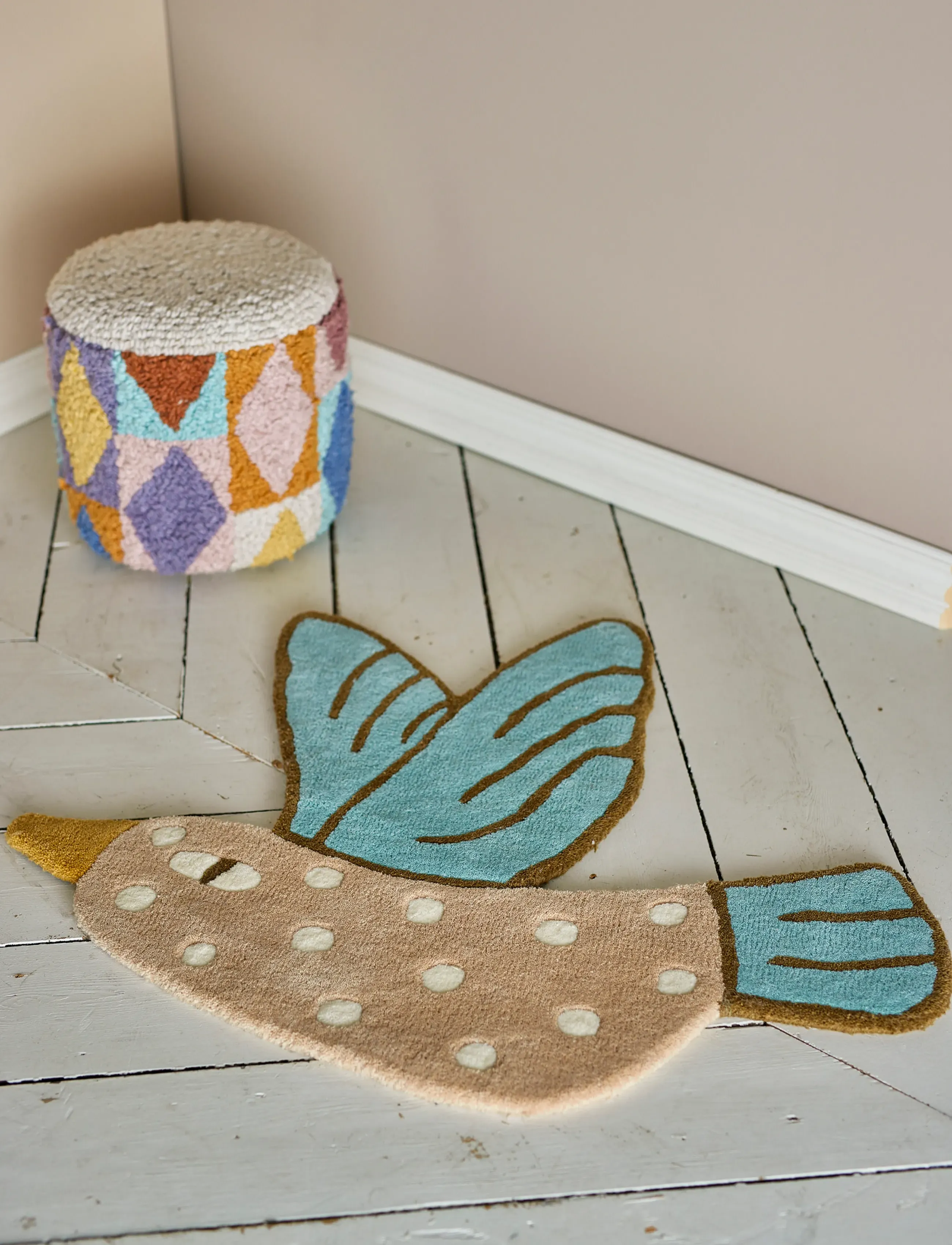 Bloomingville - Blue Jay Rug - blue - 3