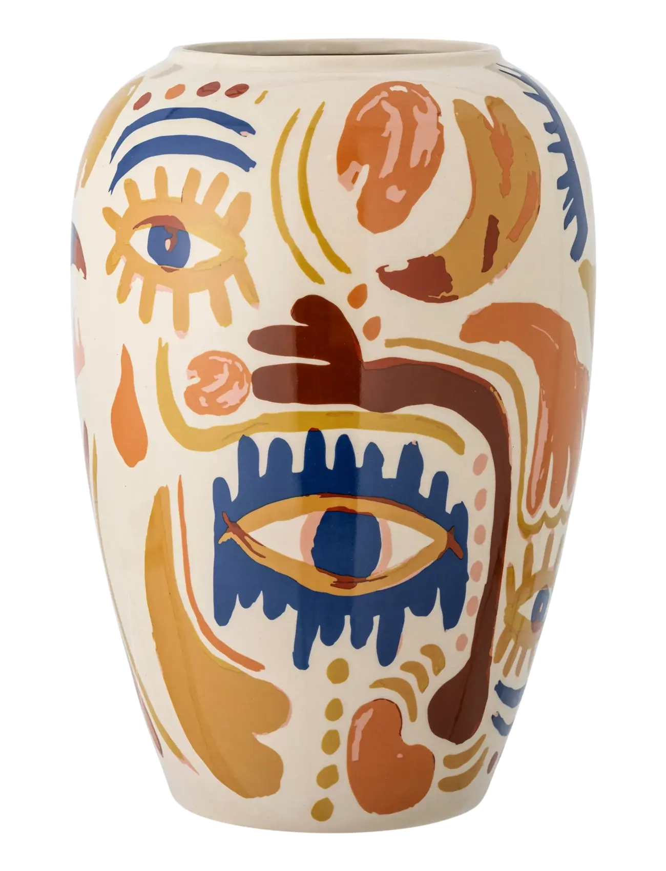 Bloomingville Horus Vase, Stor vase, Orange, Str: Ø 22 cm