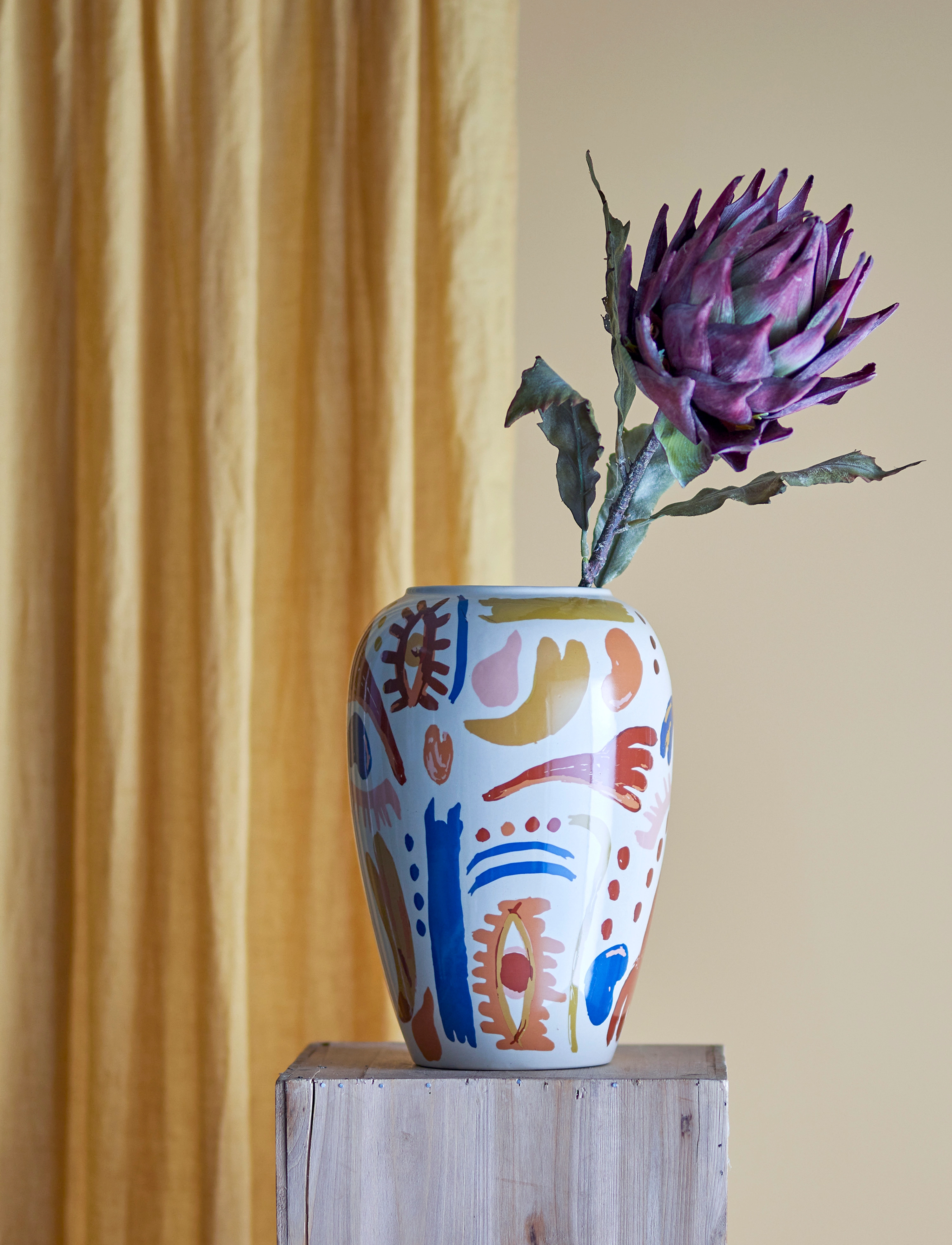 Bloomingville Horus Vase, Ø 22 cm, Orange, Vaser > Store Vaser, Unisex