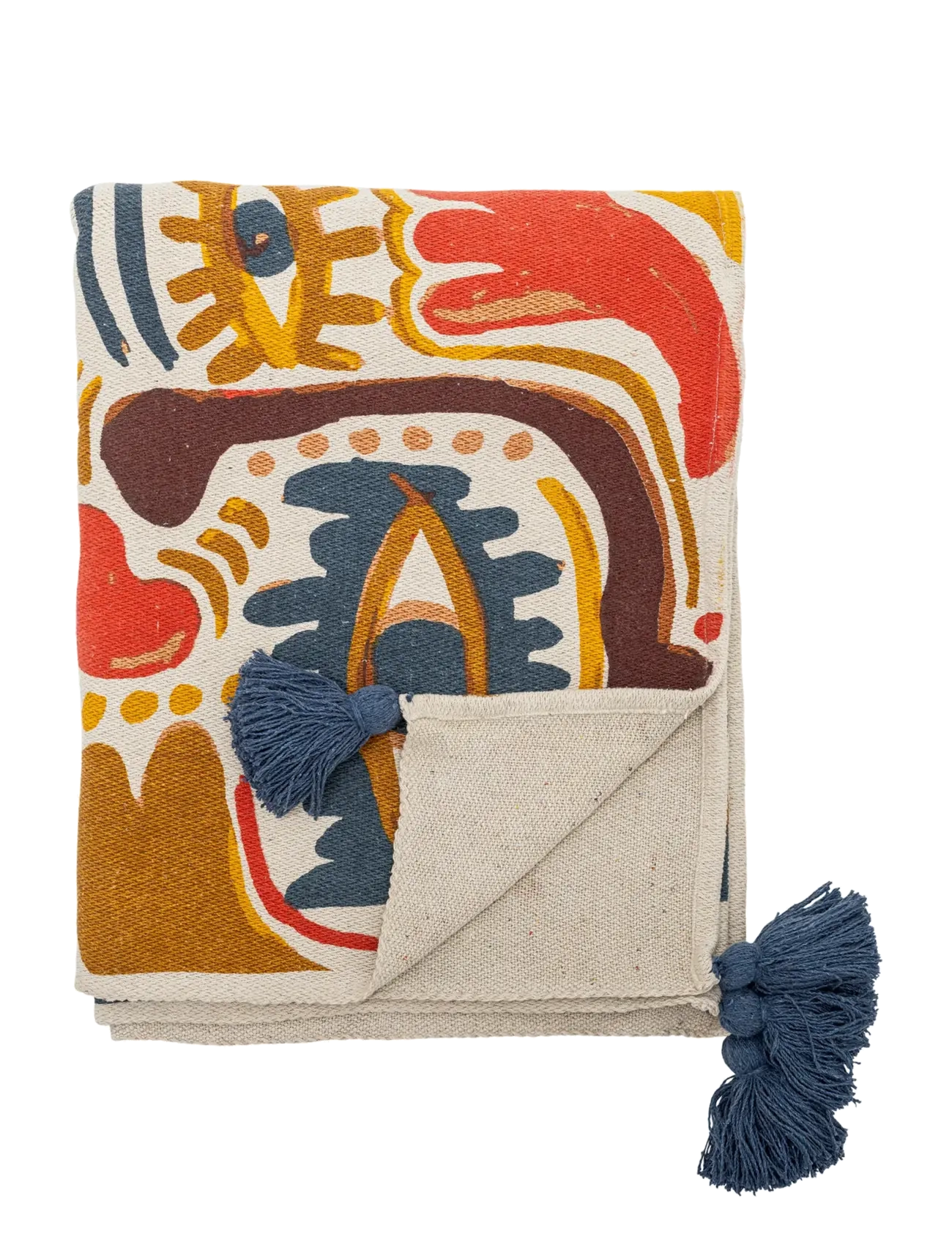 Bloomingville Horus Throw, 160X130 cm, Cushions & Blankets, Mehrfarbig/gemustert - Blankets Throws, Homeware