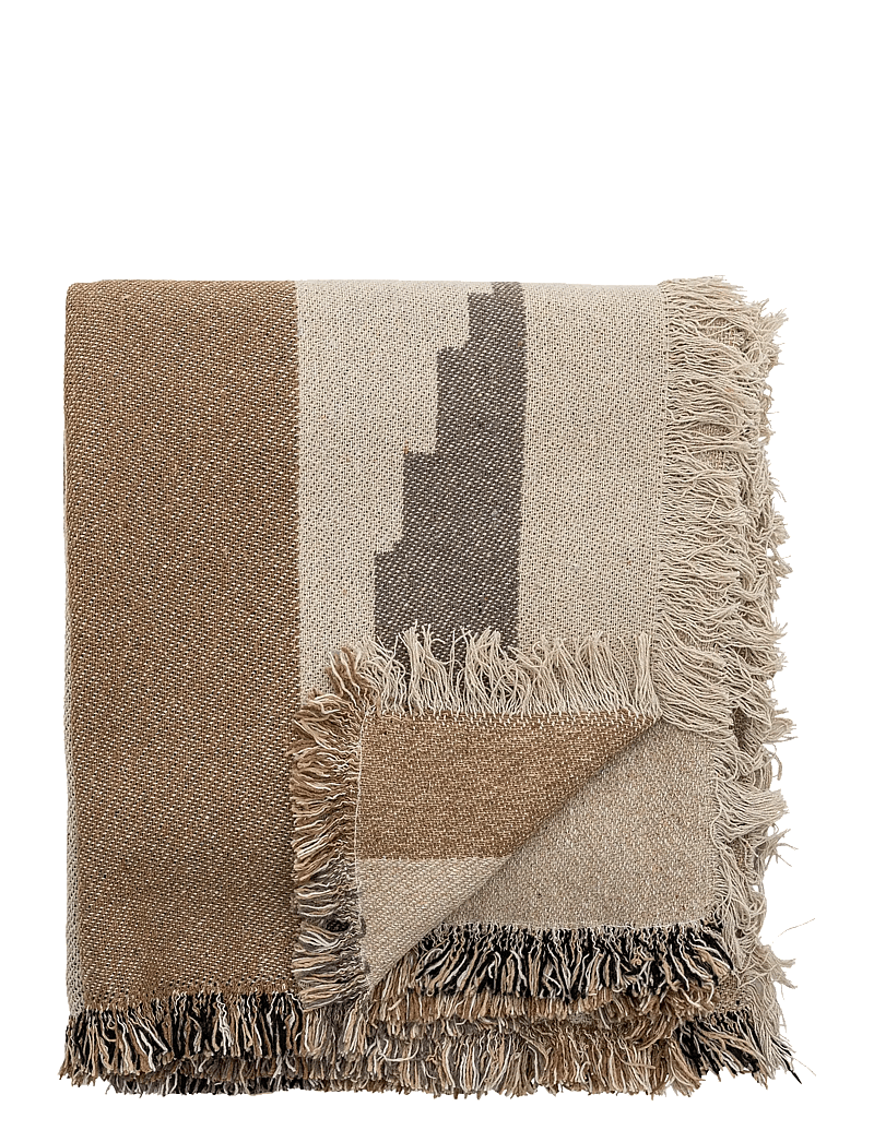 Bloomingville - Maji Throw, Brown, Recycled Cotton - köp efter pris - brown - 0