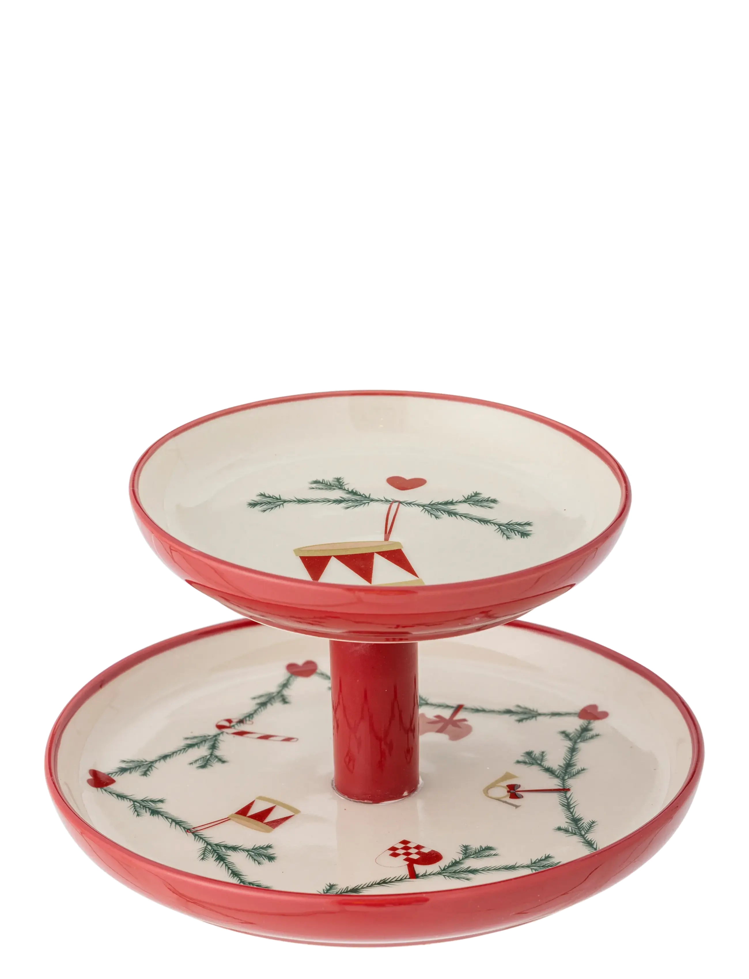 Bloomingville Yule Etagere - Weihnachts-Tischgedecke - NATURAL / red