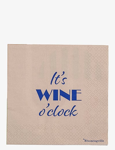 Bloomingville Wine Napkin - Pappersservetter - BLUE / multi