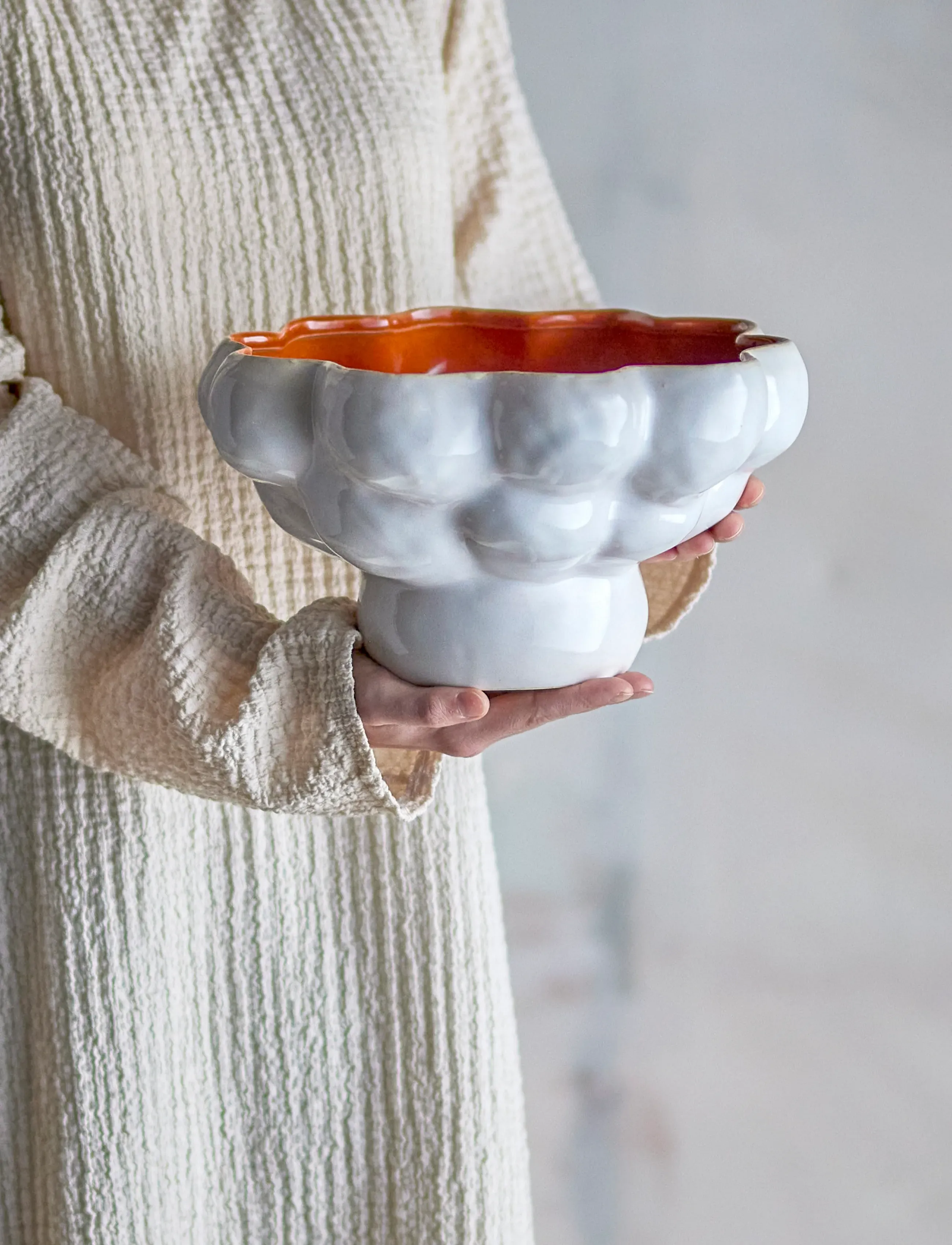 Bloomingville Valkyrie Bowl, Ø 28.5 cm, Bowls & Serving Dishes, Orange - Fruit Bowls, Homeware