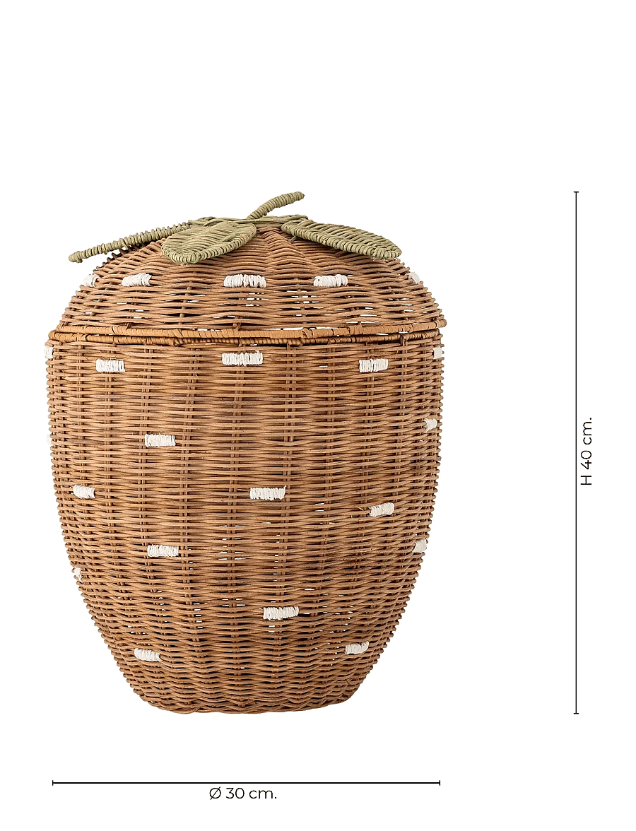 Bloomingville - Pelino Basket w/Lid - brown - 2