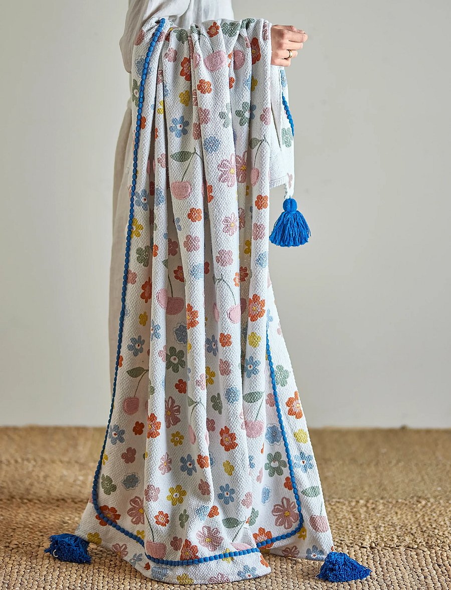 Bloomingville - Cherry Throw - filtar - rose - 0