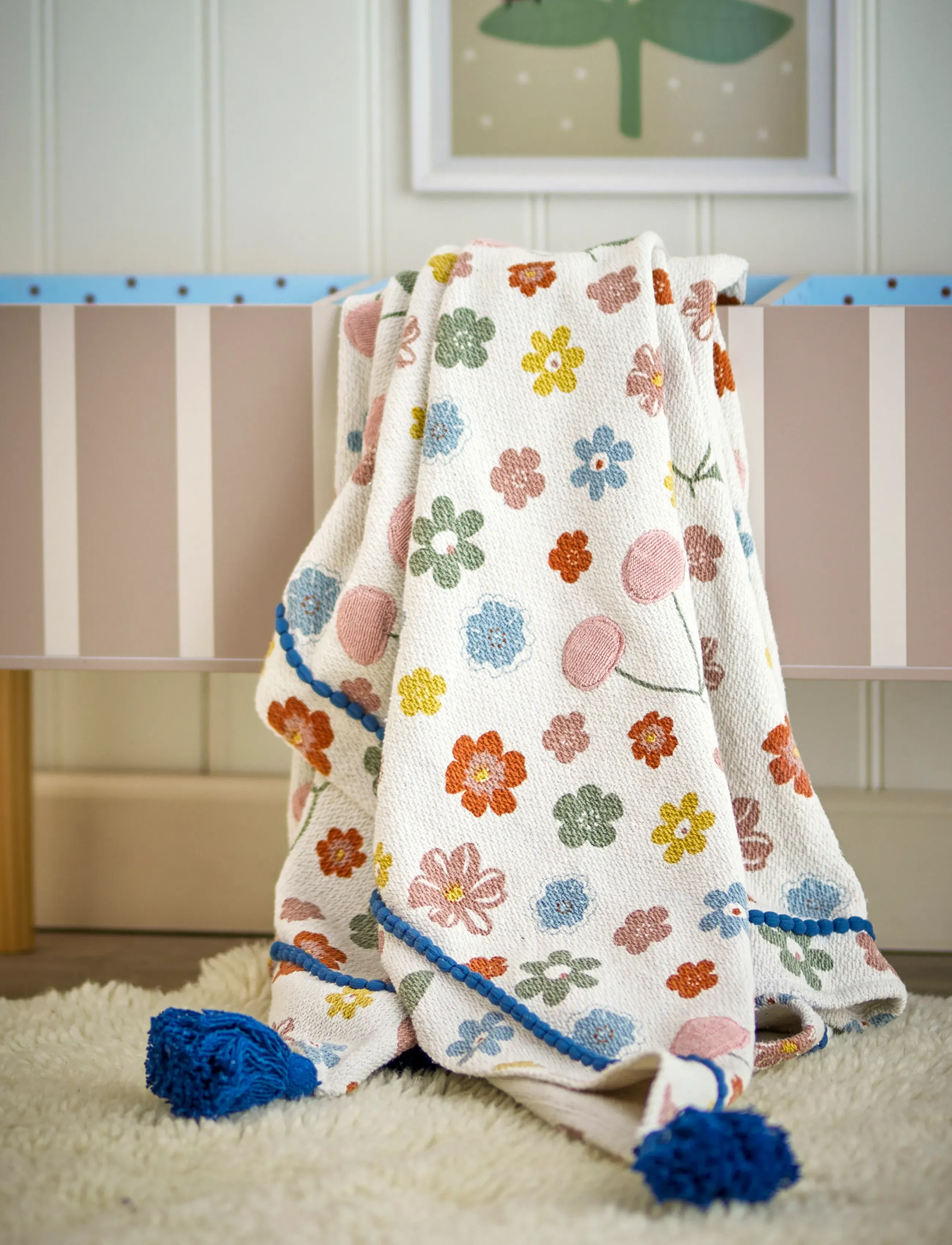 Bloomingville - Cherry Throw - filtar - rose - 3