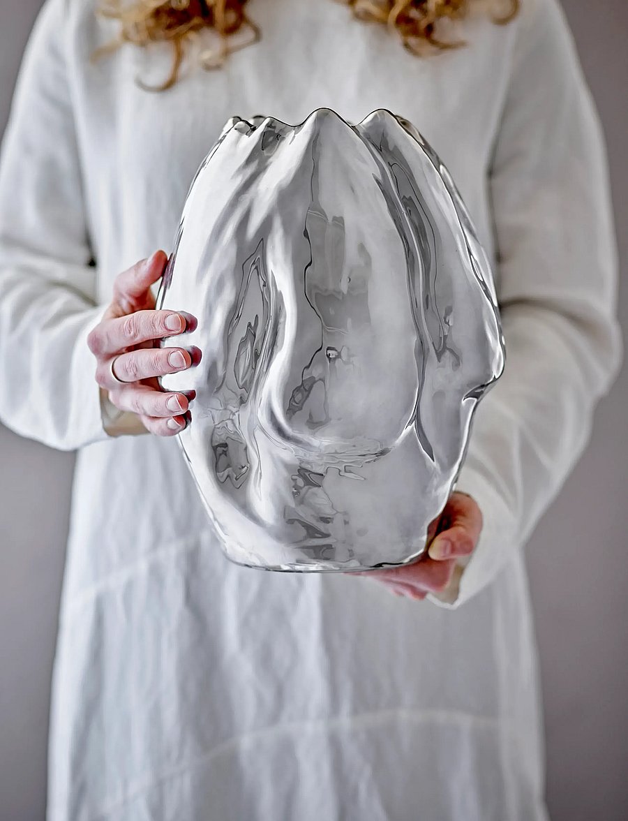 Bloomingville - Bobby Vase - geburtstagsgeschenke - silver - 3