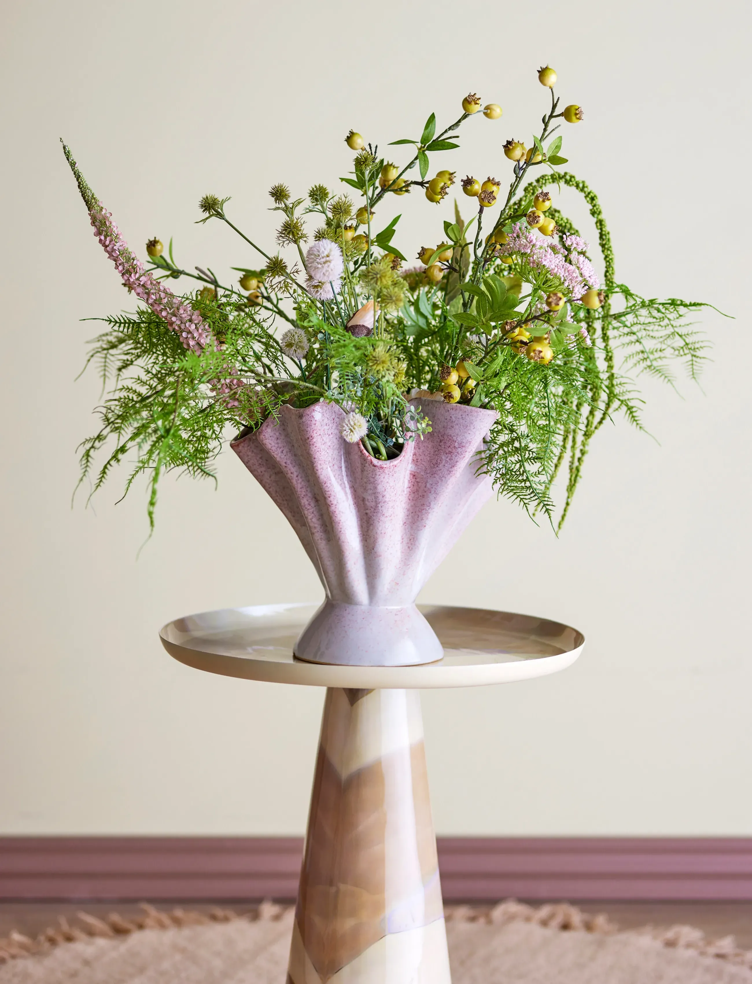 Bloomingville Plier Vase, 29 cm, Pink, Vases > Other Vases, Unisex