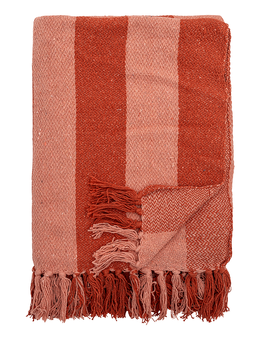 Bloomingville - Frello Throw - pleedid - orange - 1