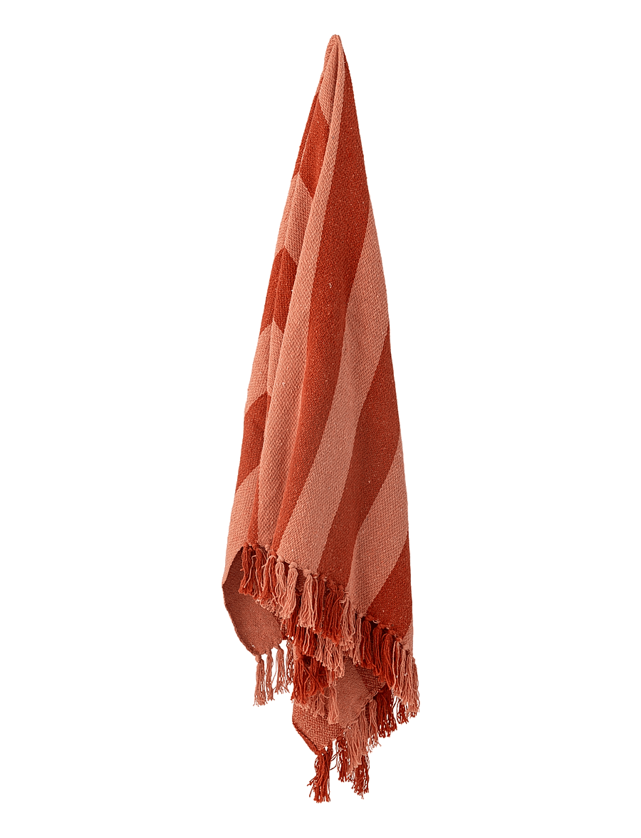 Bloomingville - Frello Throw - pleedid - orange - 2