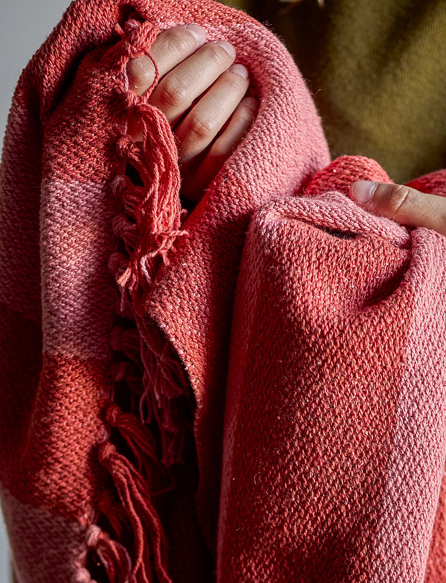 Bloomingville - Frello Throw - pleedid - orange - 4