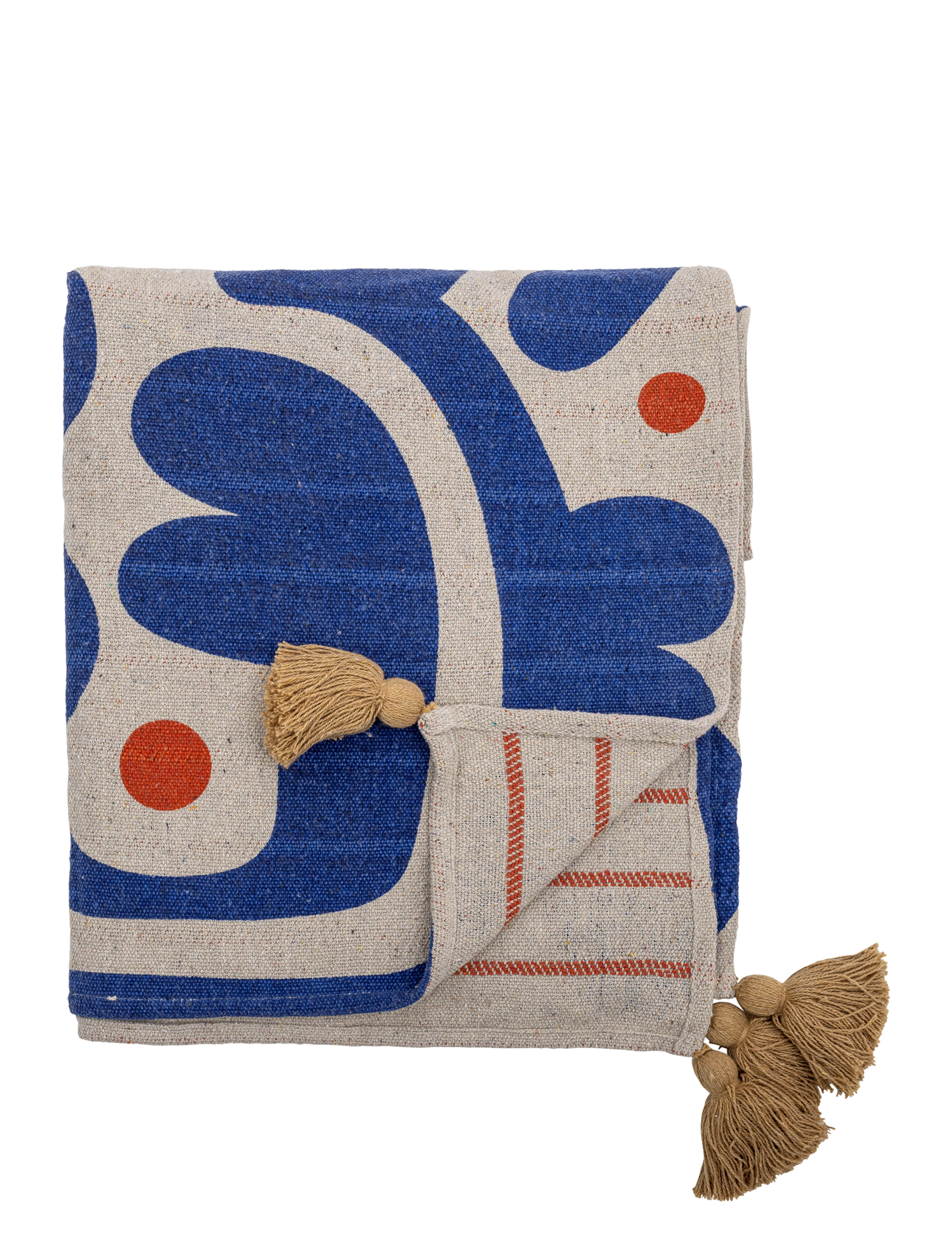 Bloomingville Eviaya Throw - Tekstiler - MULTI-COLOURED / blue