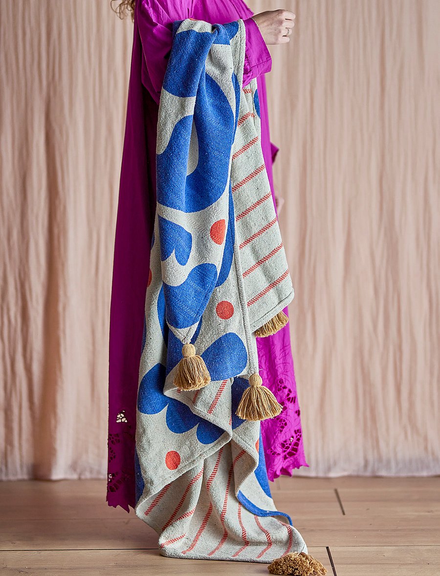 Bloomingville - Eviaya Throw - pleedid - multi-coloured - 0