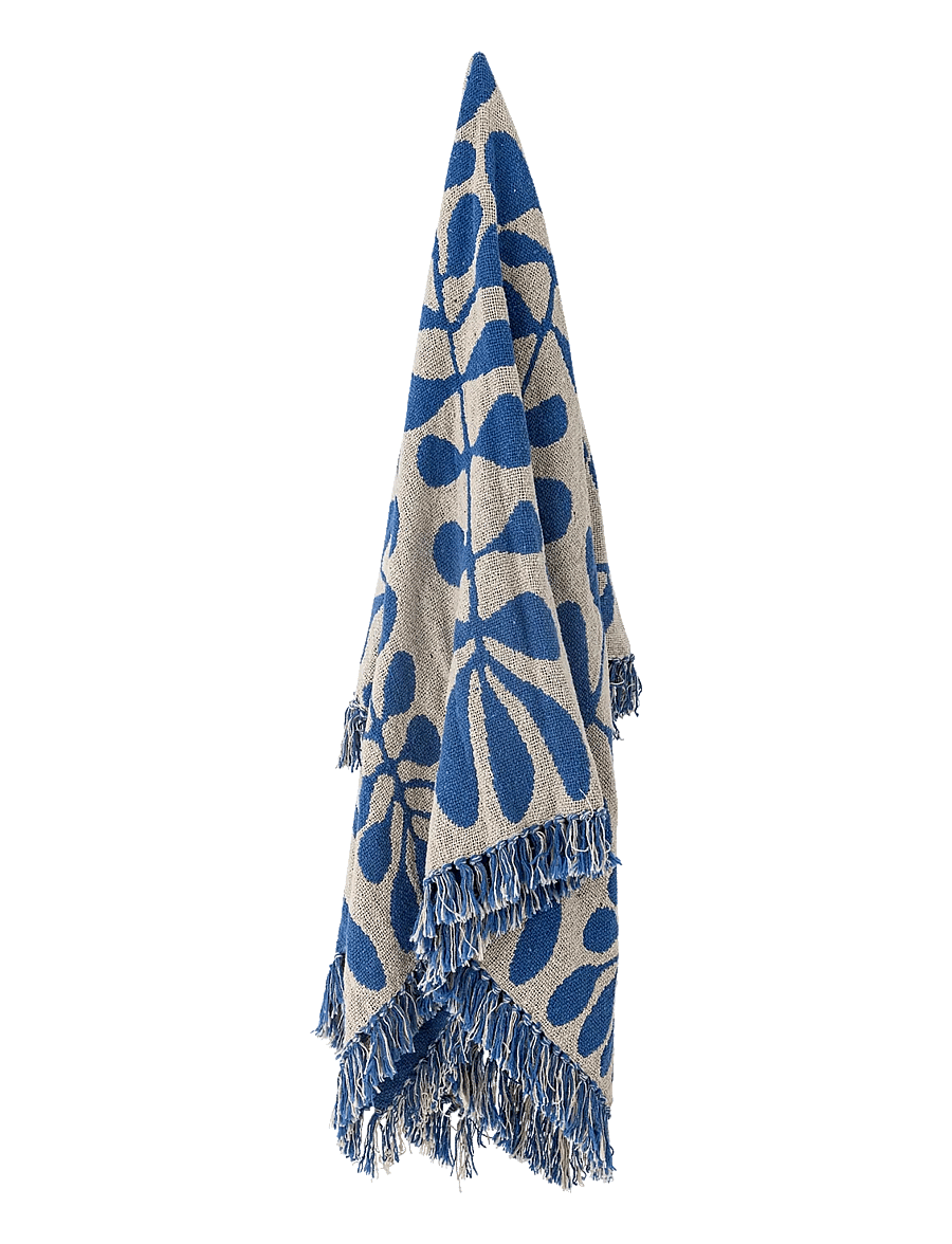 Bloomingville - Nevine Throw - pleedid - blue - 2