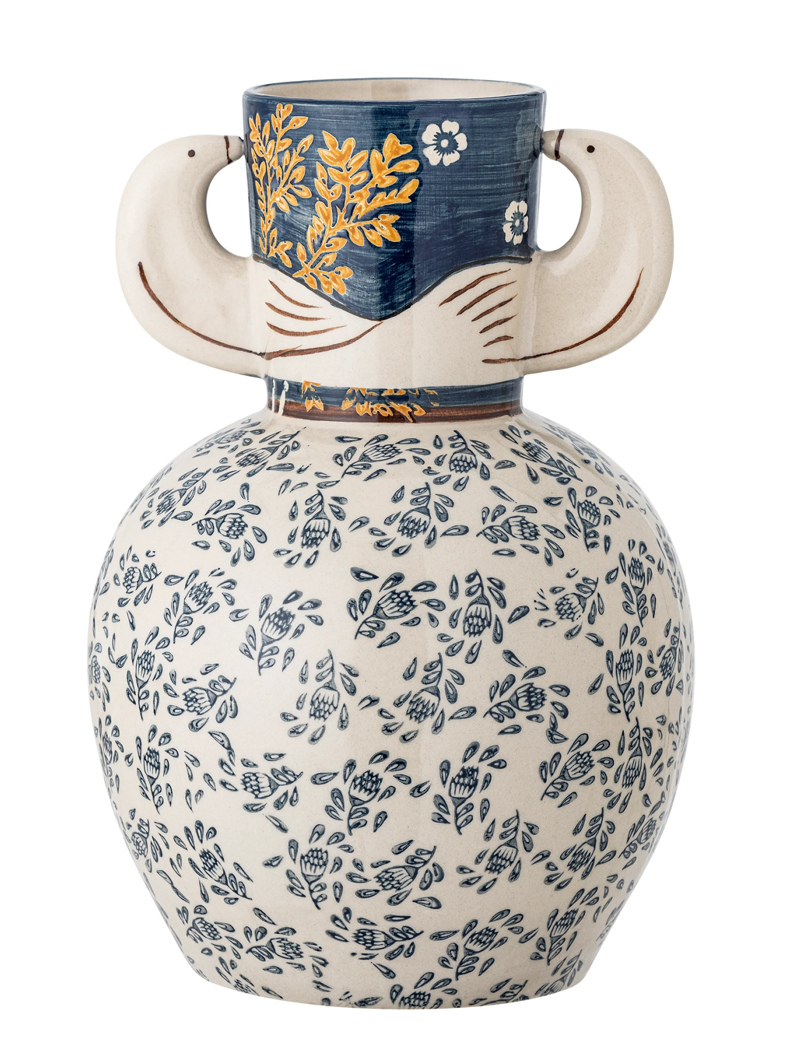 Bloomingville Hezha Vase, H23.5 cm, Blue, Vases > Other Vases, Unisex