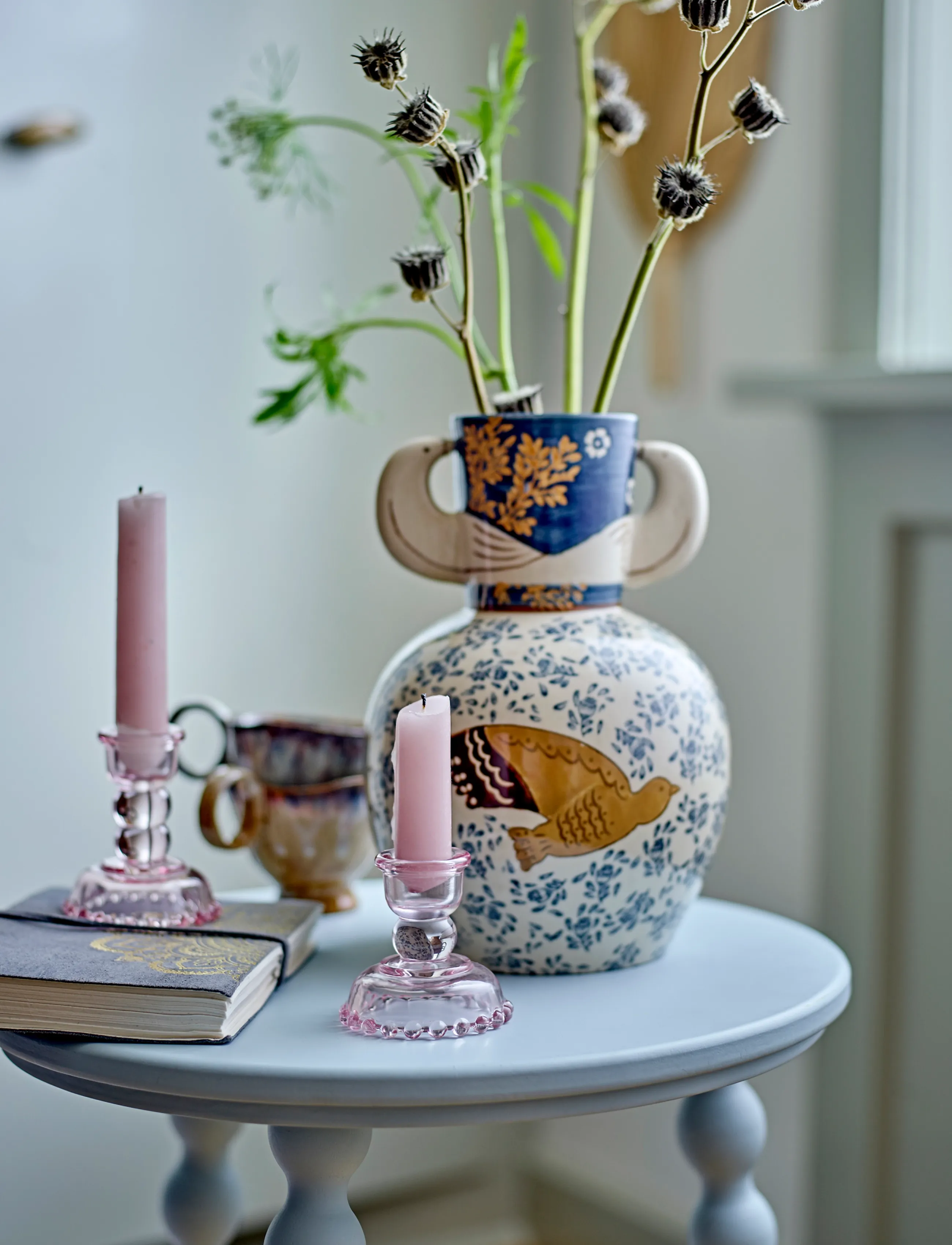 Bloomingville - Hezha Vase - vasen - blue - 3