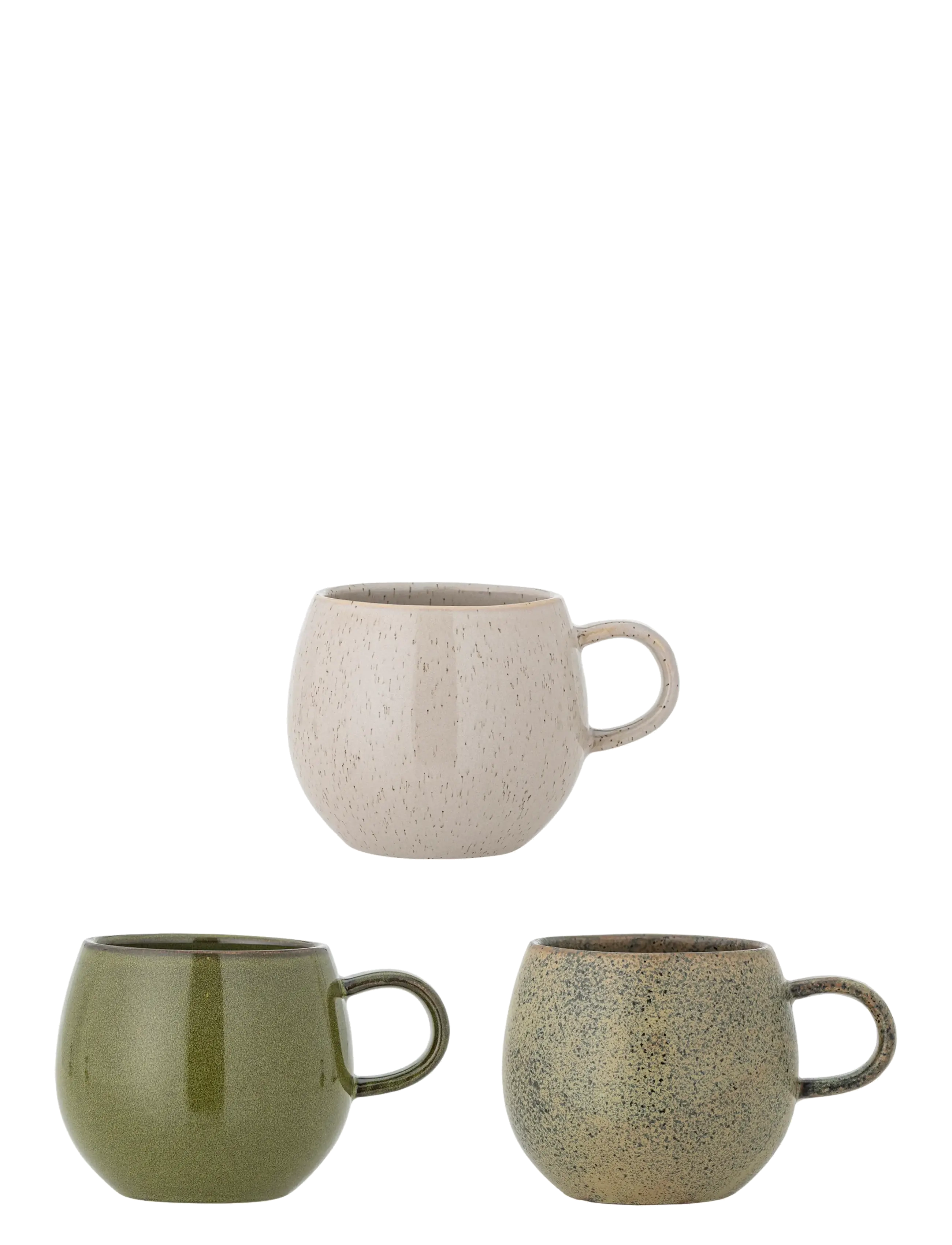 Bloomingville Addison Mug, Green, Stoneware, Coffee Kop, Grøn, Str: 50 CL