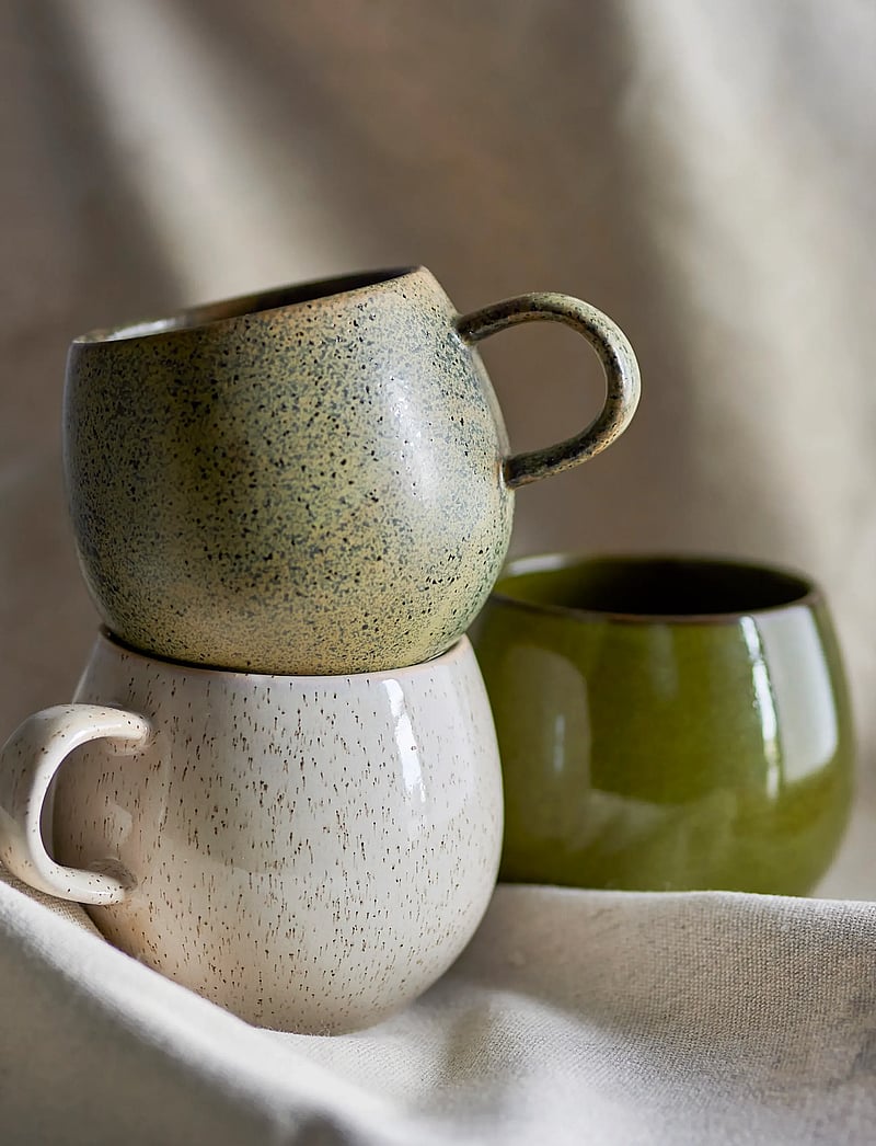 Bloomingville - Addison Mug, Green, Stoneware - teetassen - green - 0