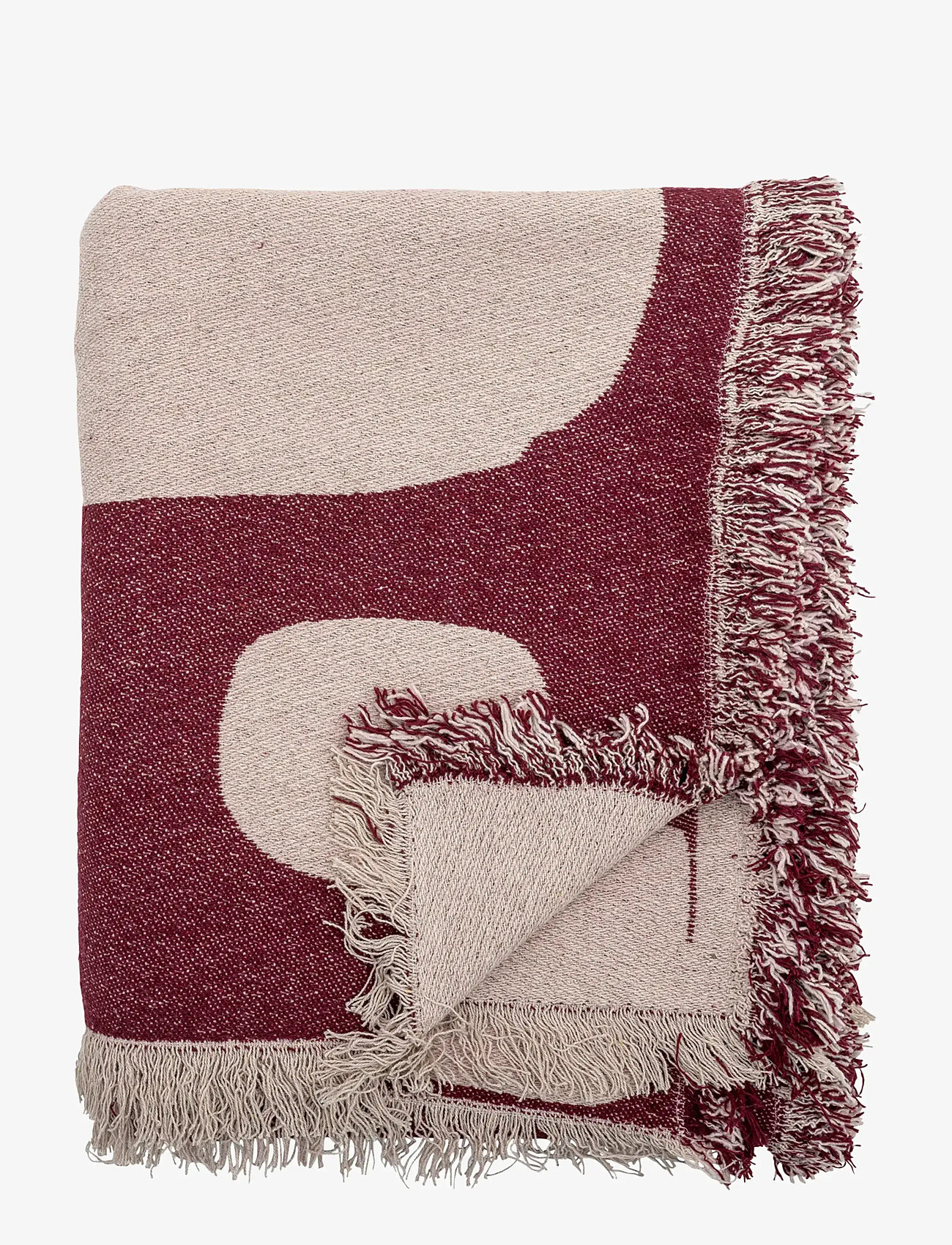 Bloomingville - Olica Throw, Red, Recycled Cotton - blankets & throws - red - 0