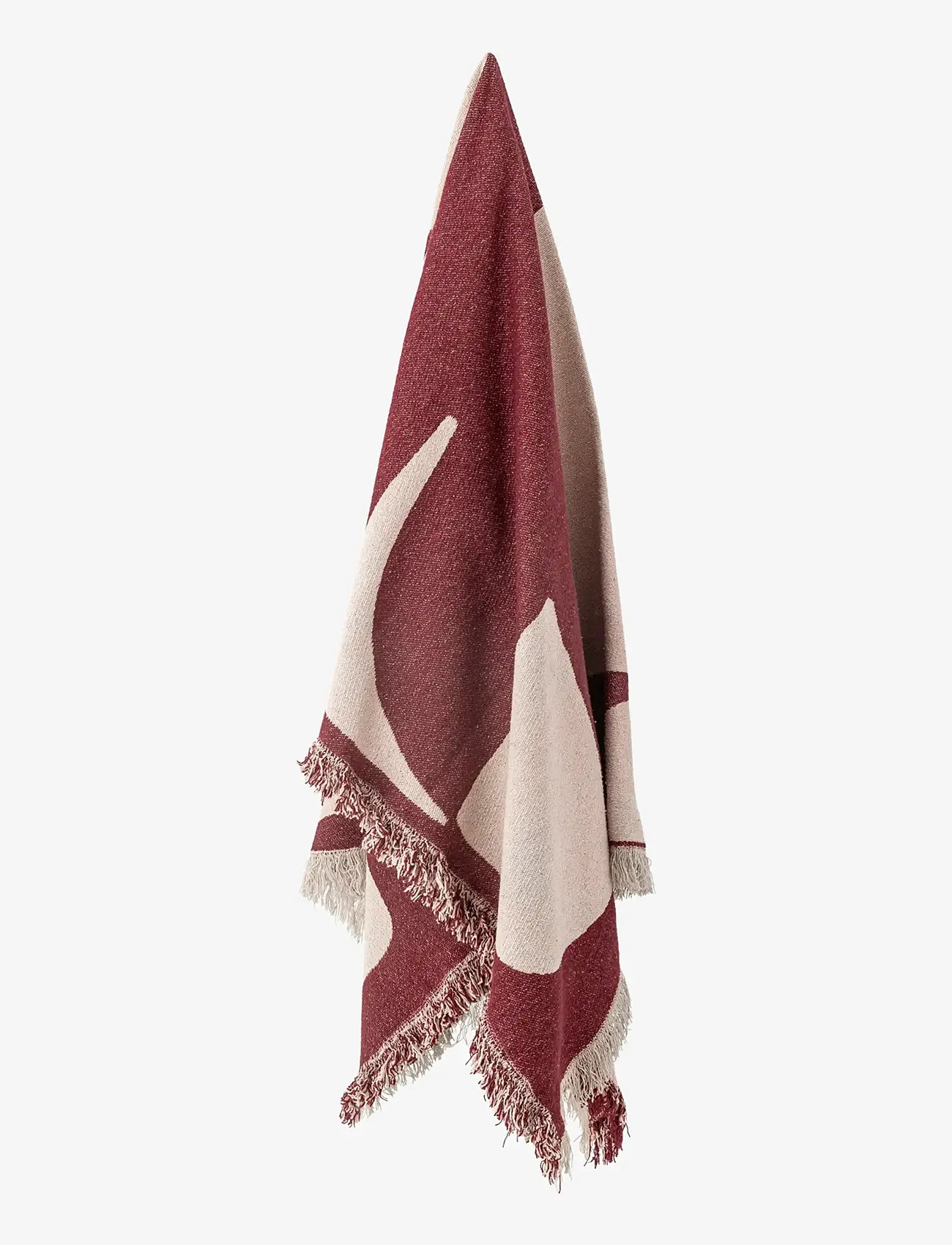 Bloomingville - Olica Throw, Red, Recycled Cotton - blankets & throws - red - 1