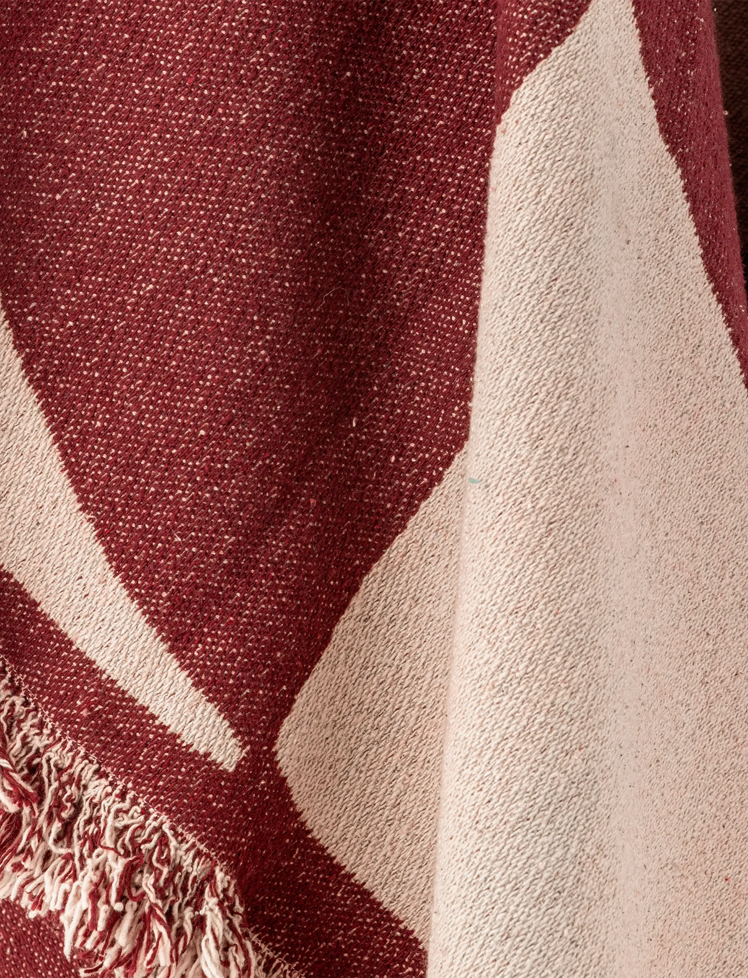 Bloomingville - Olica Throw, Red, Recycled Cotton - decken - red - 3