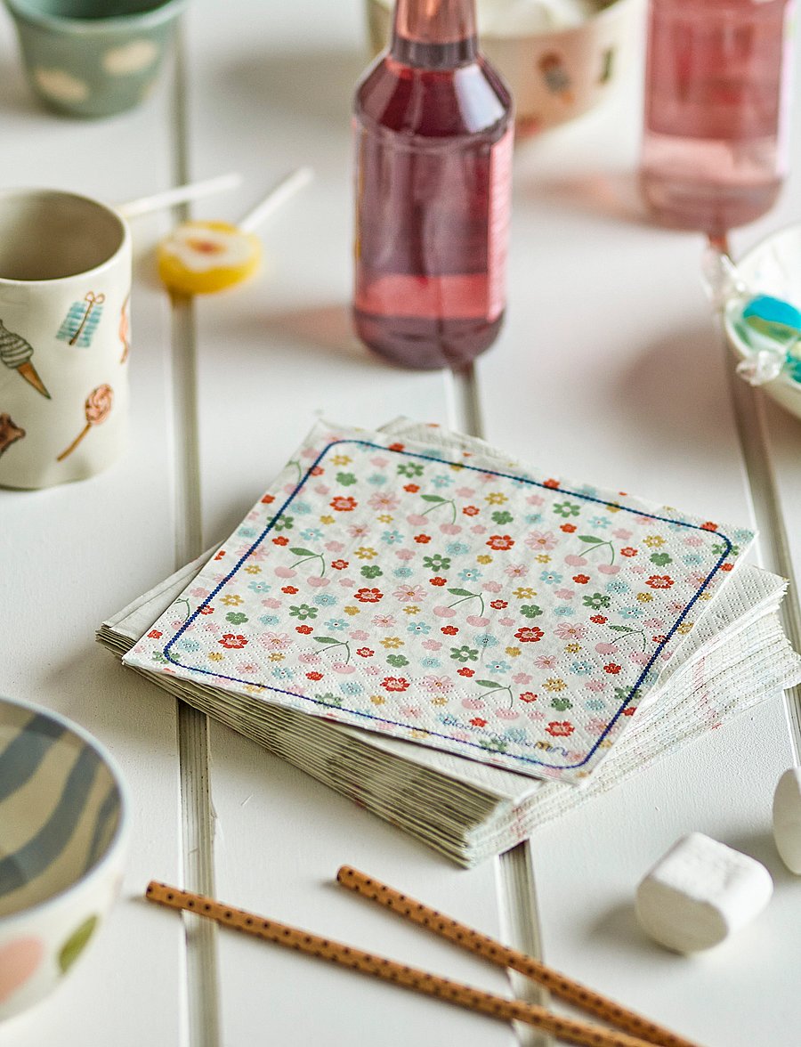 Bloomingville - Cherry Napkin - die niedrigsten preise - rose - 2