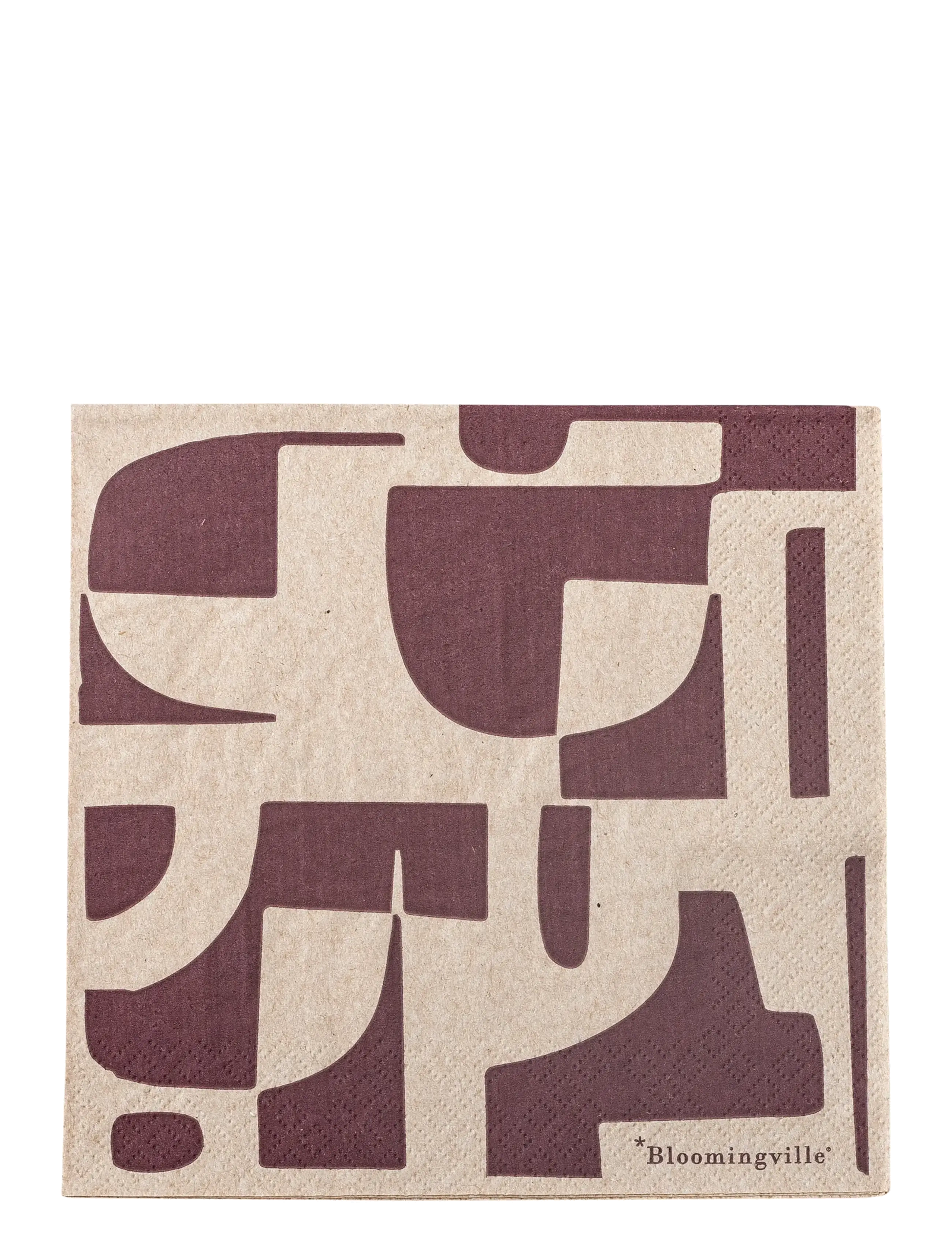 Bloomingville Olica Napkin, Nature, FSC® Recycled, Paper - Gifts - BEIGE / burgundy