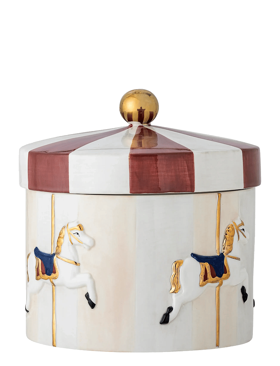 Bloomingville - Merry-go-round Jar w/Lid - backen - red - 1
