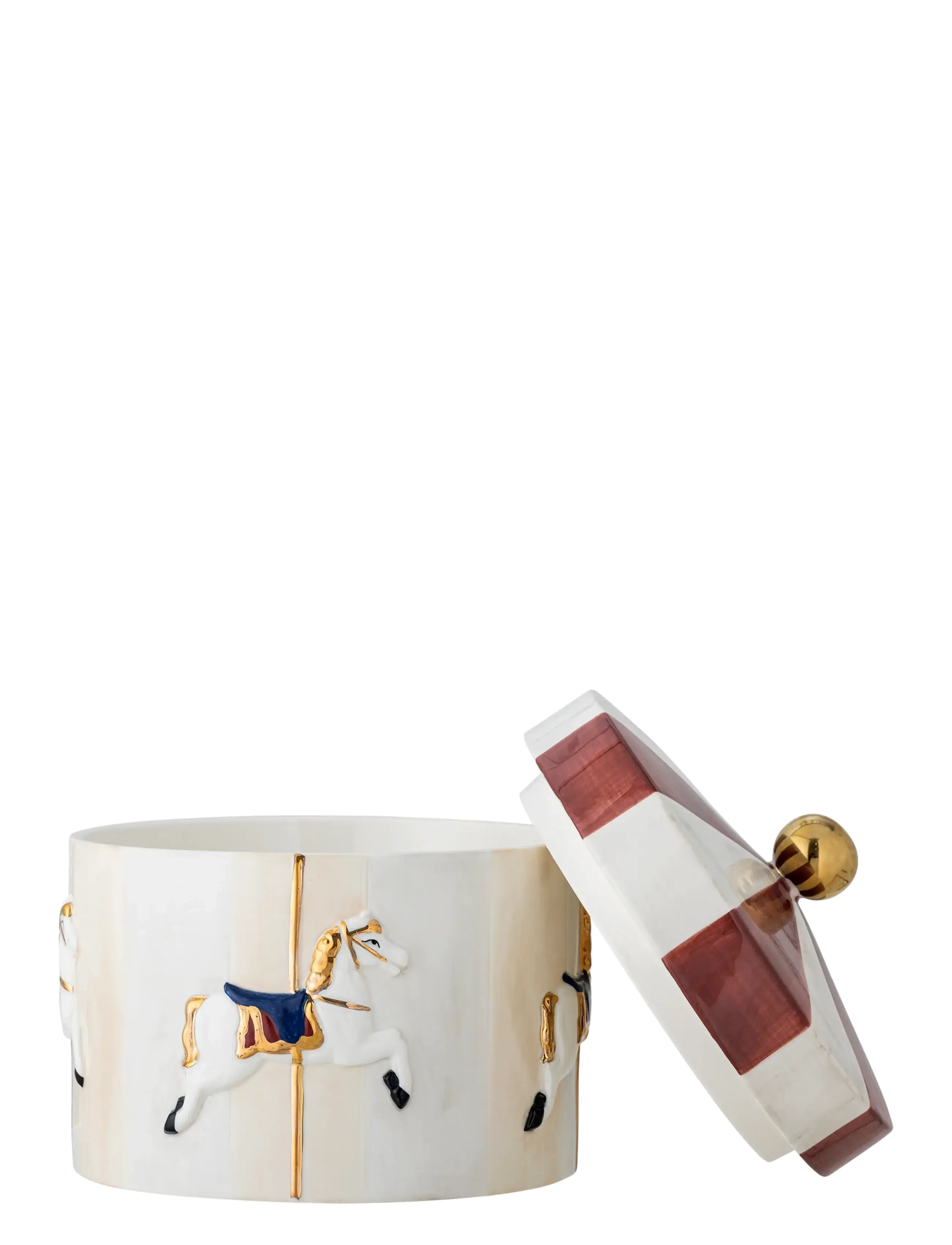 Bloomingville - Merry-go-round Jar w/Lid - backen - red - 3
