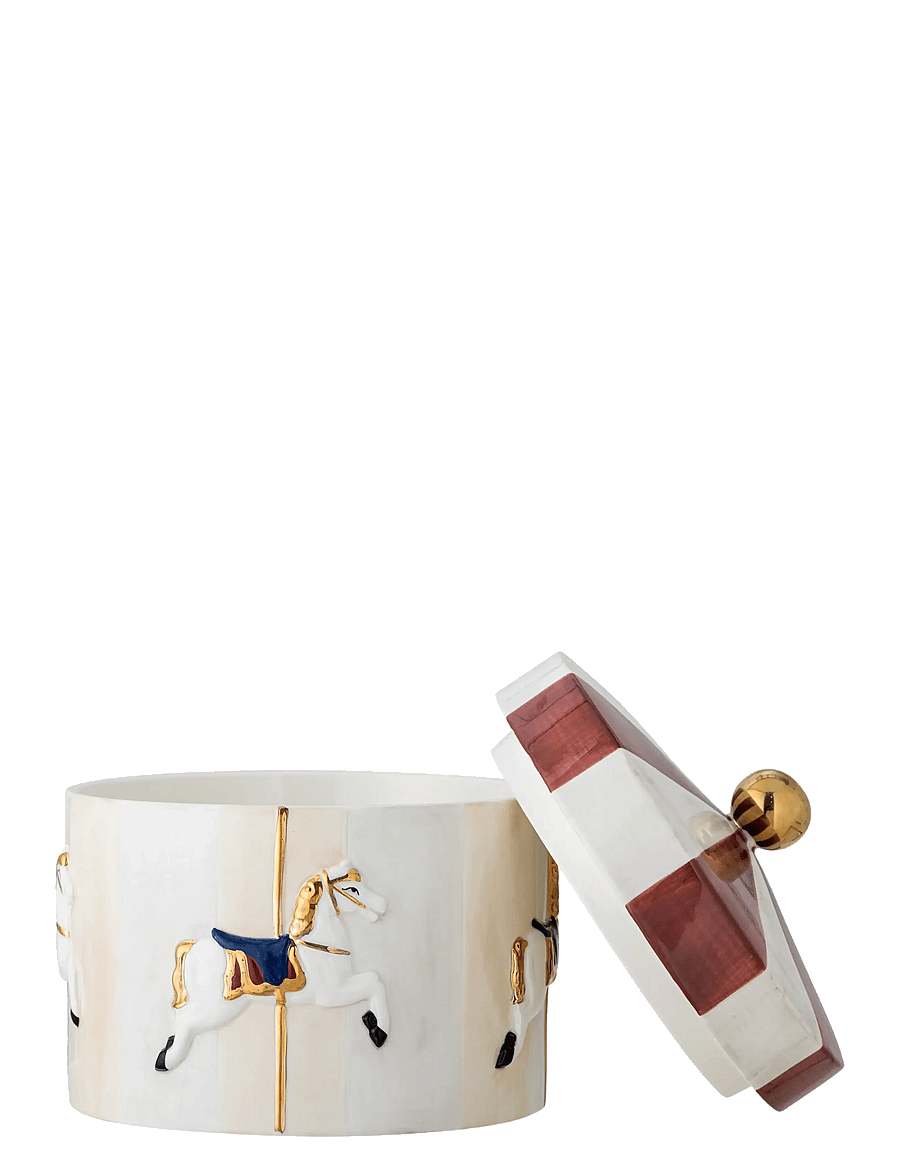Bloomingville - Merry-go-round Jar w/Lid - backen - red - 3