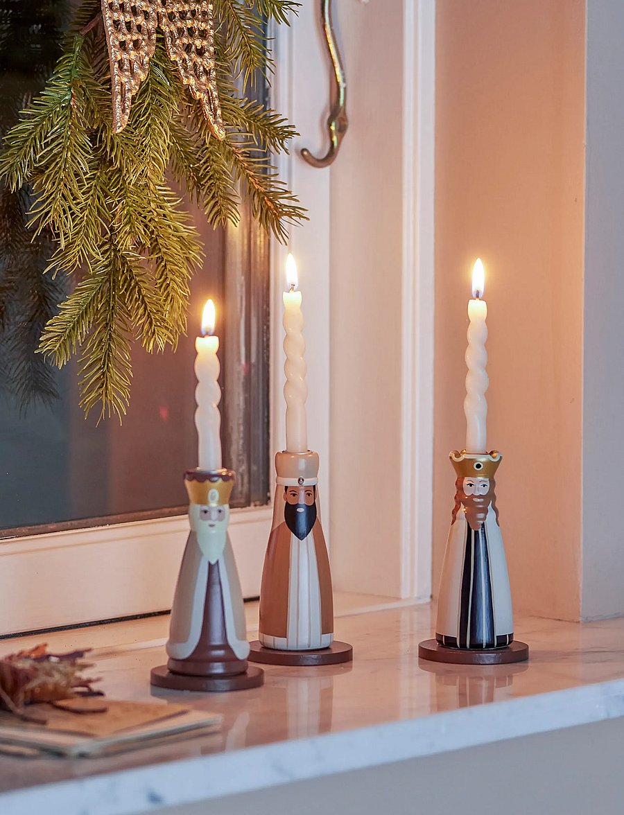 Bloomingville - Betiel Candle Holder - weihnachtsdekoration - natural - 0