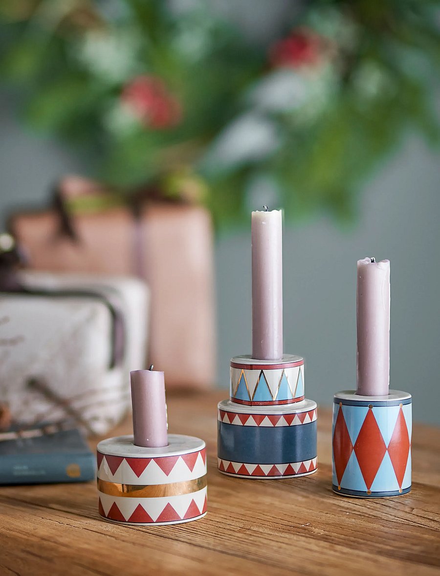 Bloomingville - Bitja Candle Holder - kerzenständer - blue - 0