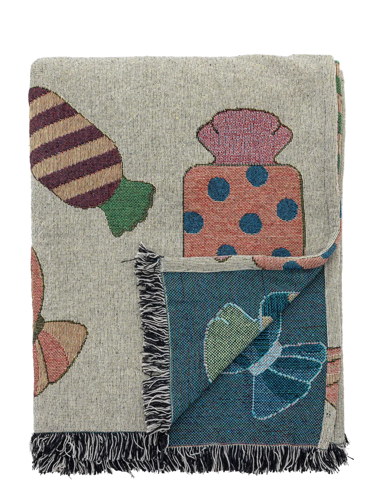Bloomingville Caramella Throw - Decken - NATURAL / multi
