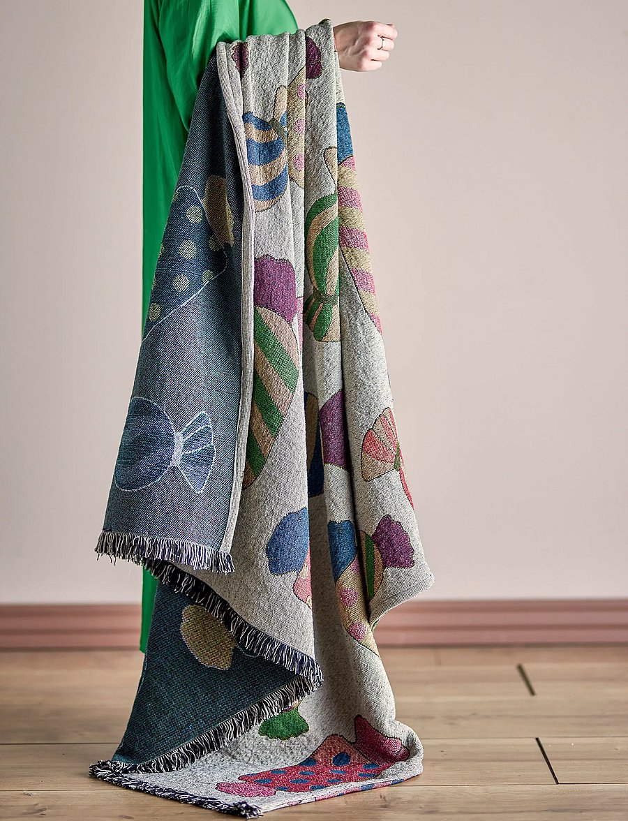 Bloomingville - Caramella Throw - tekid - natural - 0