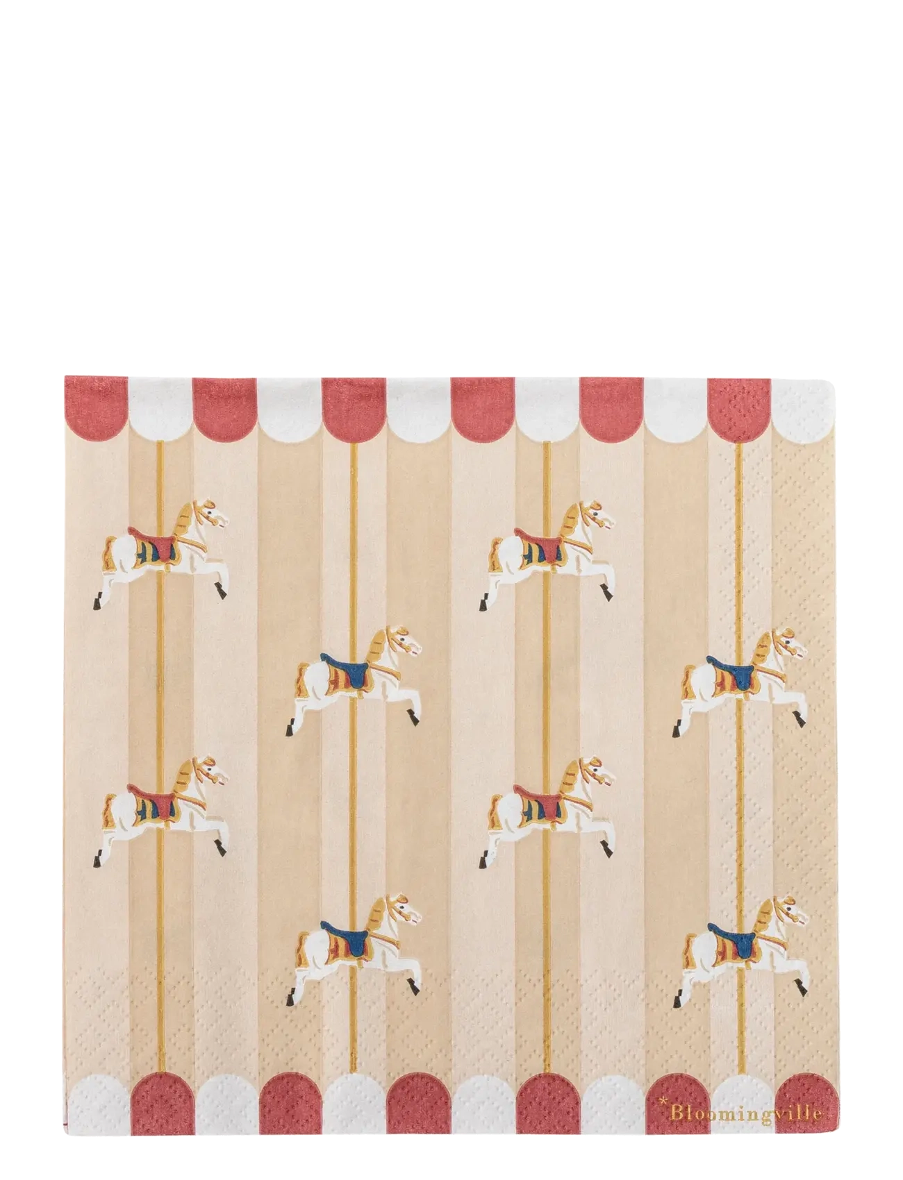 Bloomingville Merry-go-round Napkin - Textilien - NATURAL / beige
