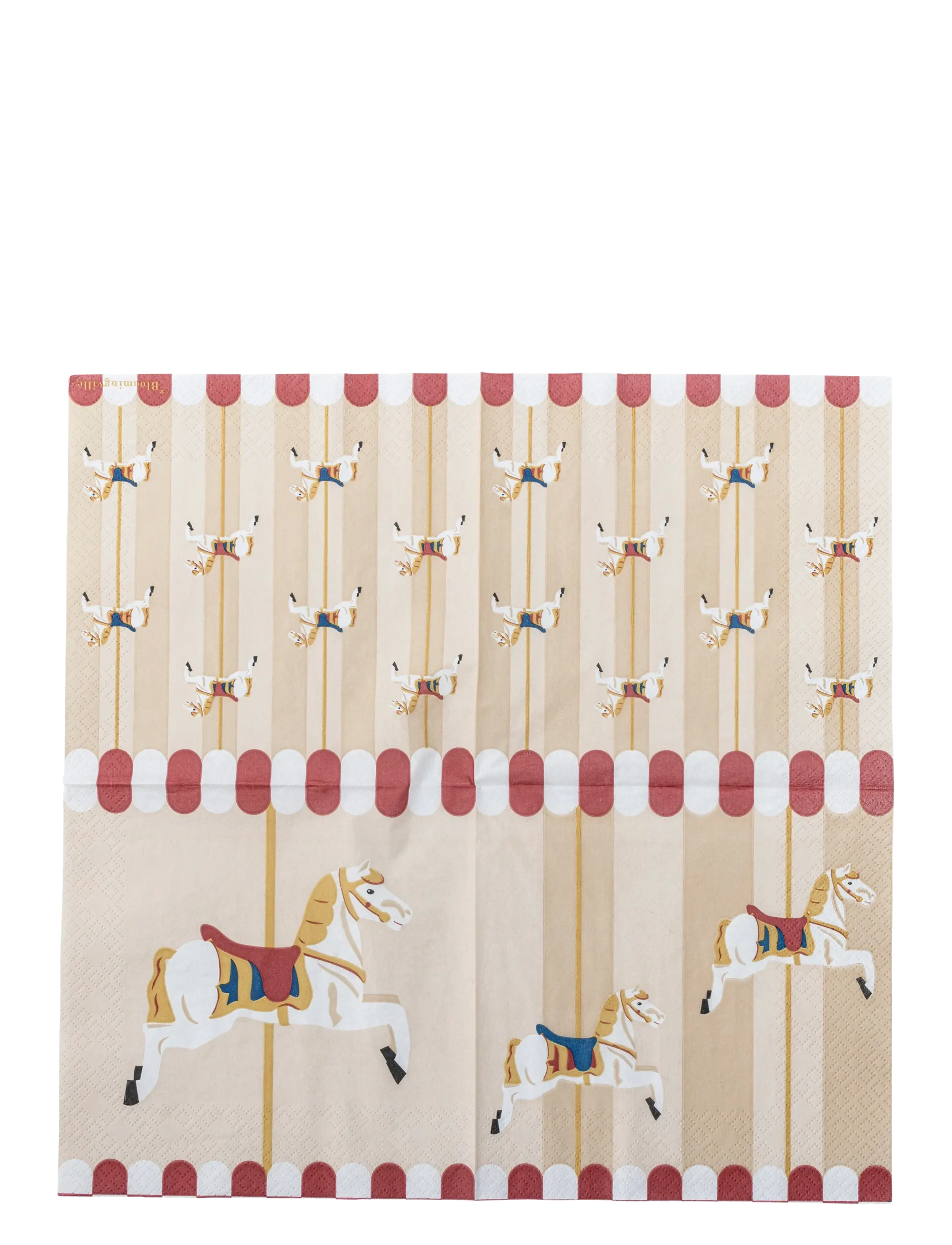 Bloomingville - Merry-go-round Napkin - papierservietten - natural - 1